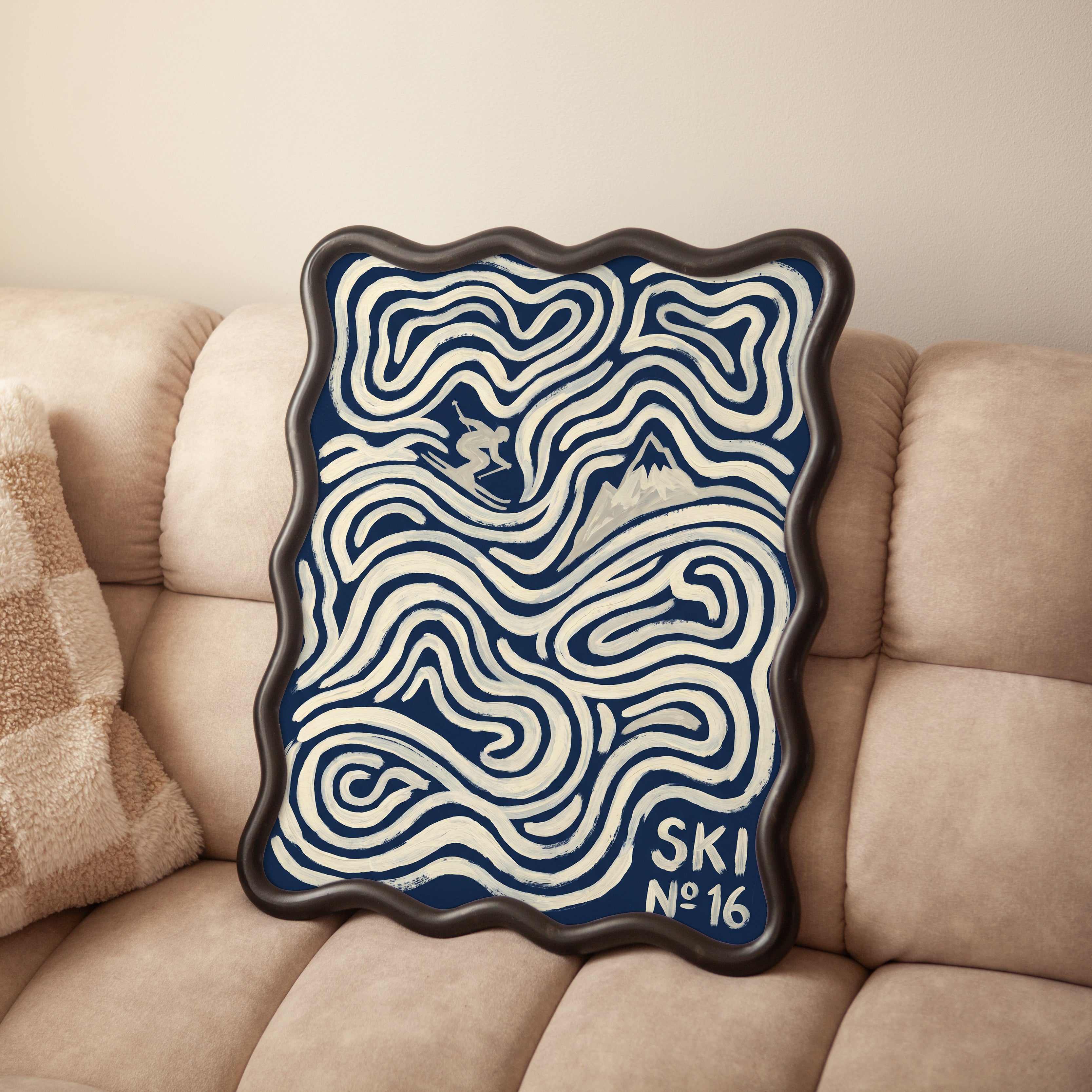 Vintage Ski Poster Print — Retro Winter Sports Wall Art