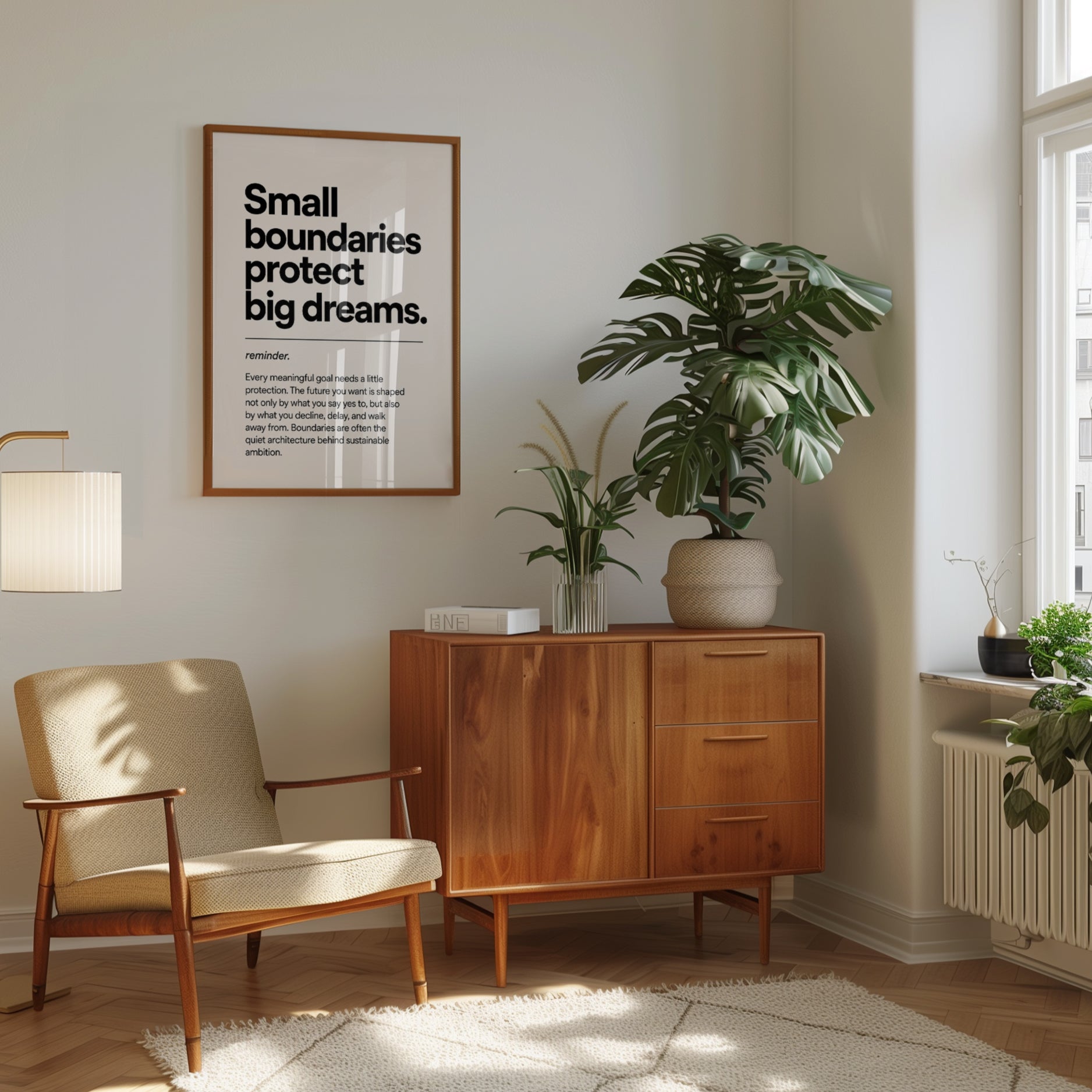 Inspirational Typography Print: Modern Minimalist Design - interior