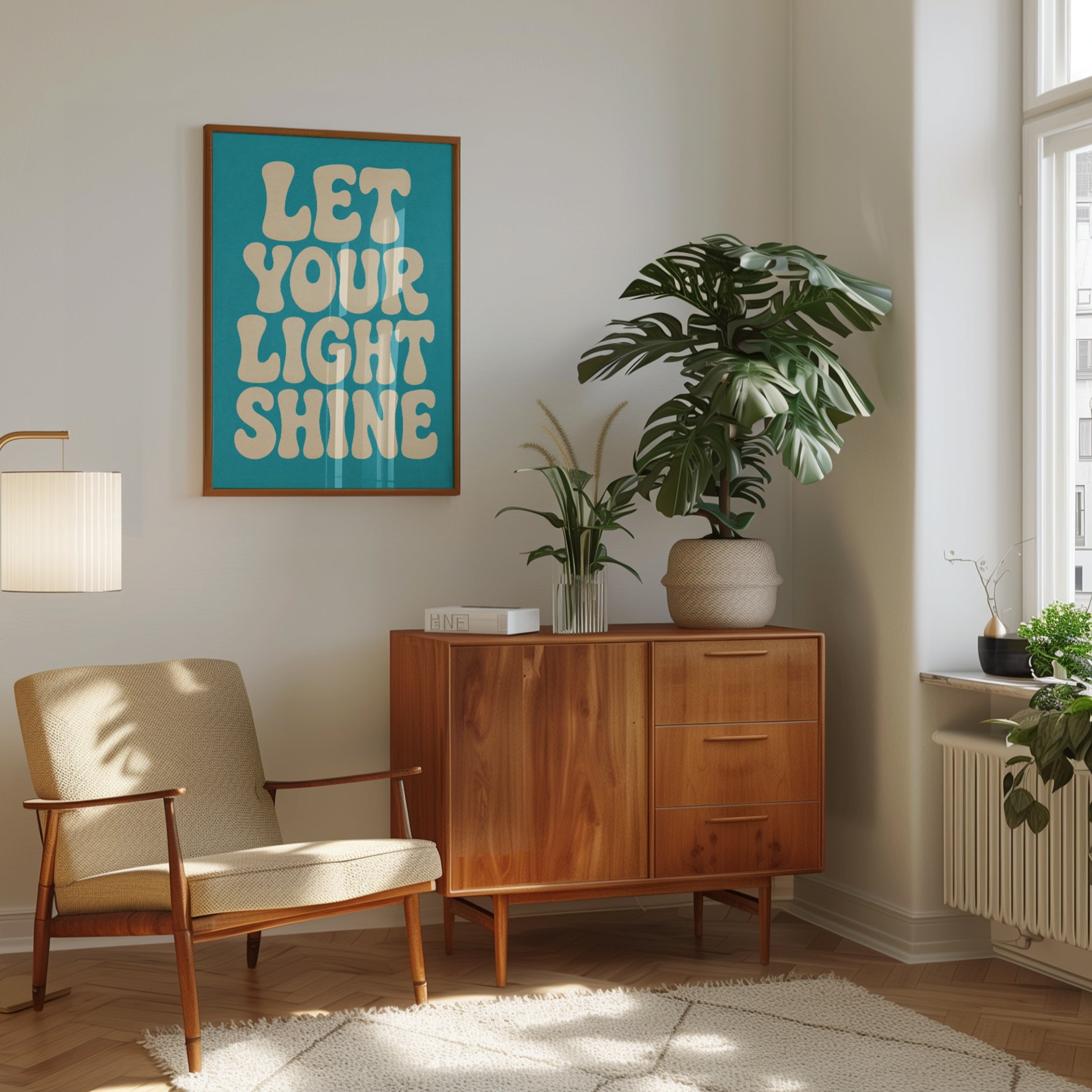 Motivational Wall Art: 70s Retro Typography - interior