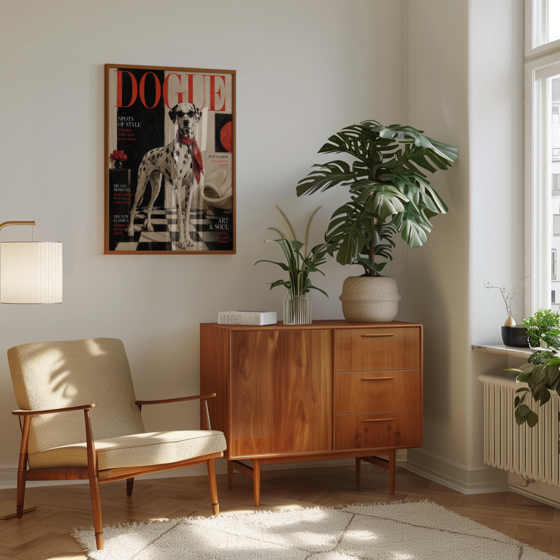 Dalmatian Wall Art – Fashion Dog Print - interior