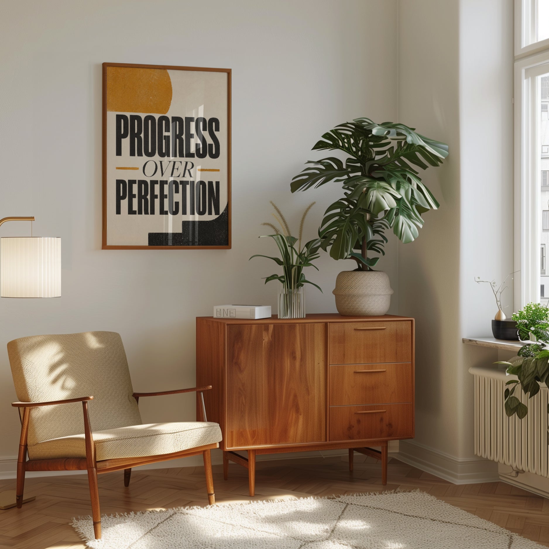 Progress Over Perfection Print - interior