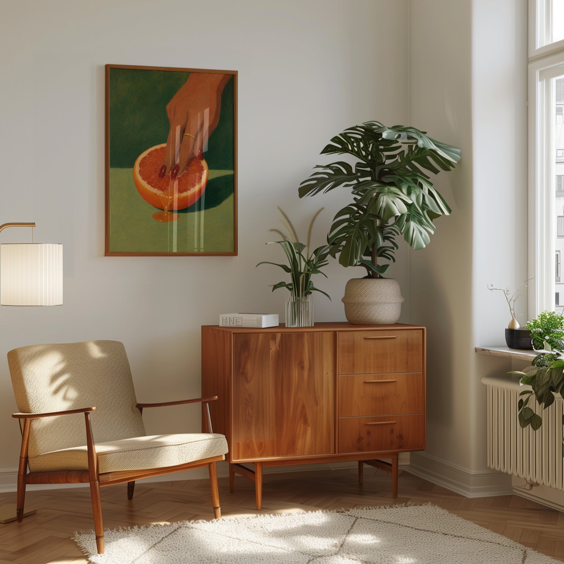 Orange Kitchen Wall Art – Food Print - interior