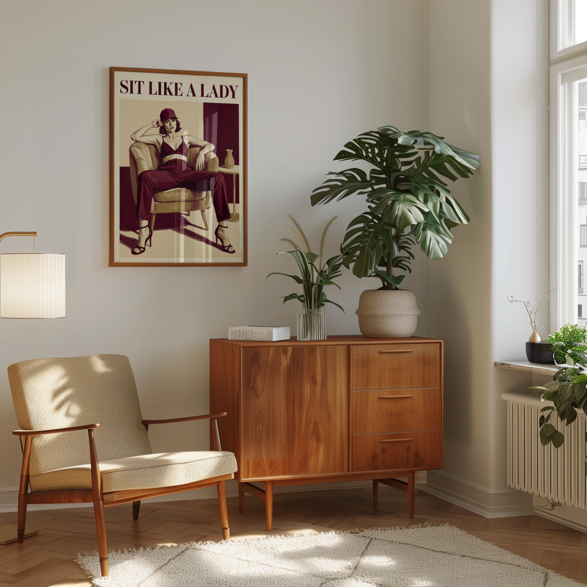 Sit Like a Lady Poster: Feminist Art - interior