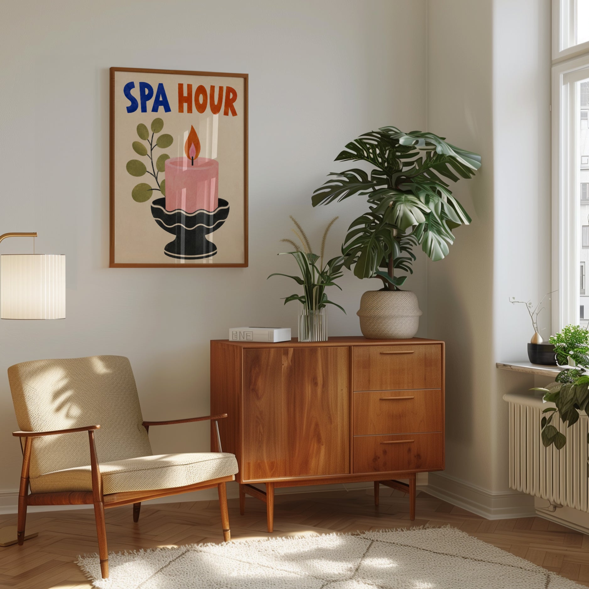 Spa Bathroom Wall Art – Self Care Print - interior