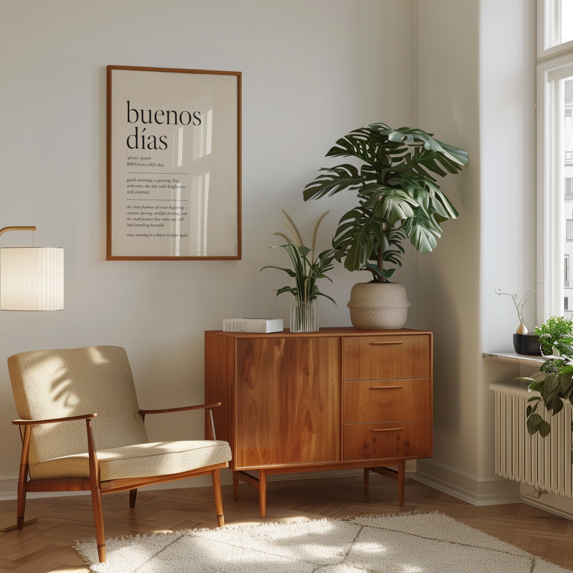 Buenos Días Print – Spanish Quote - interior