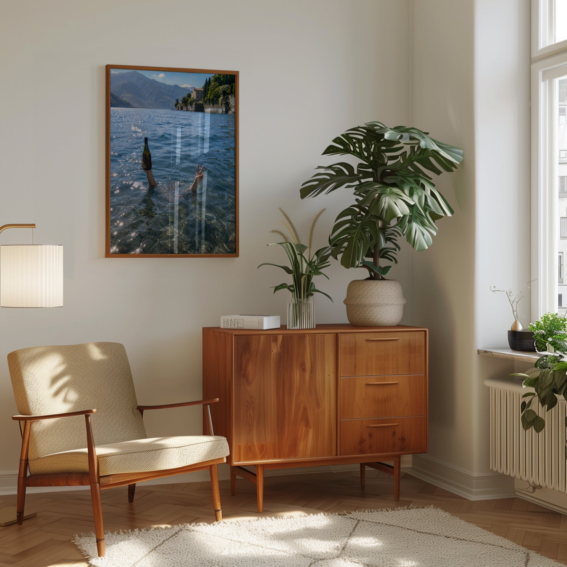 Italian Lake Wall Art – Coastal Photography Print - interior
