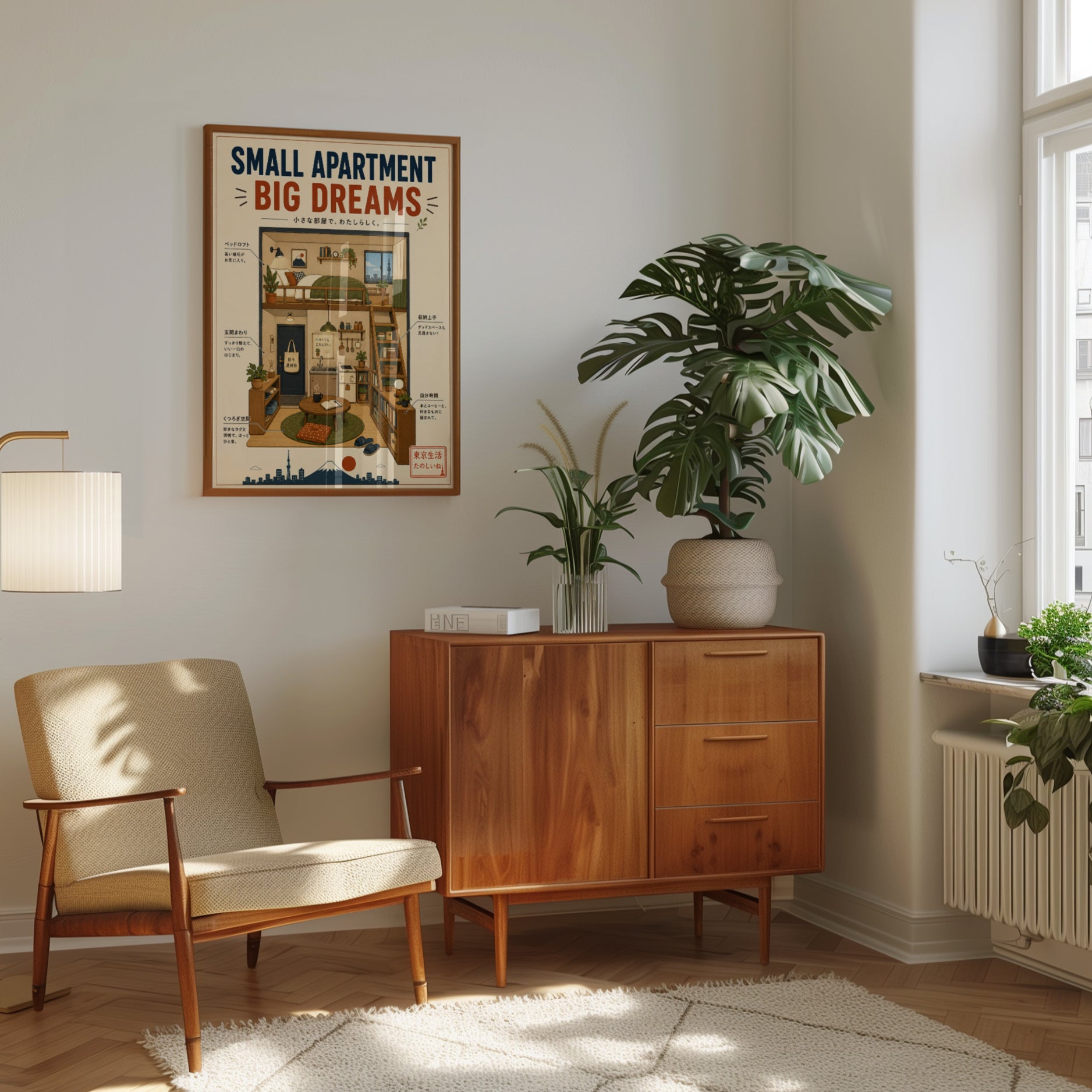 Apartment Wall Art – Tokyo City Print - interior