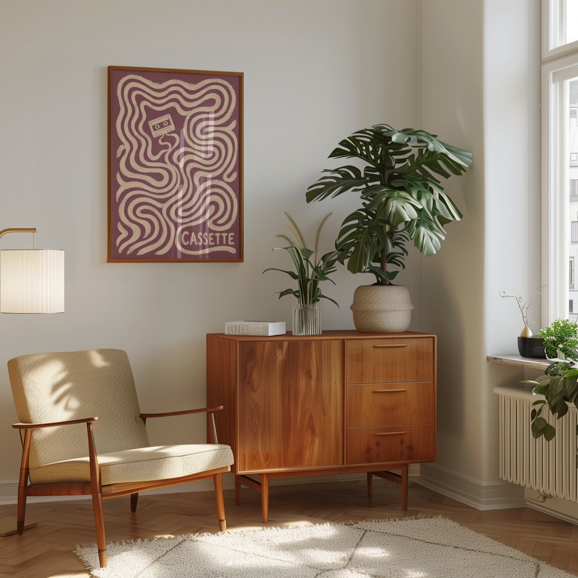 Retro Cassette Tape Poster - interior