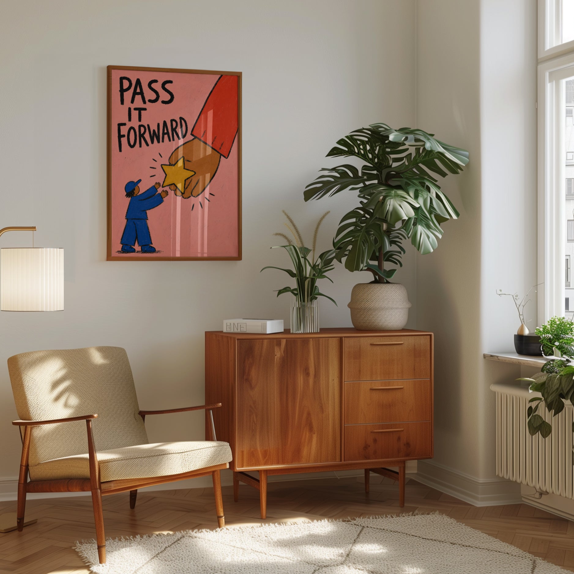 Pass It Forward Print – Motivational Wall Art - interior