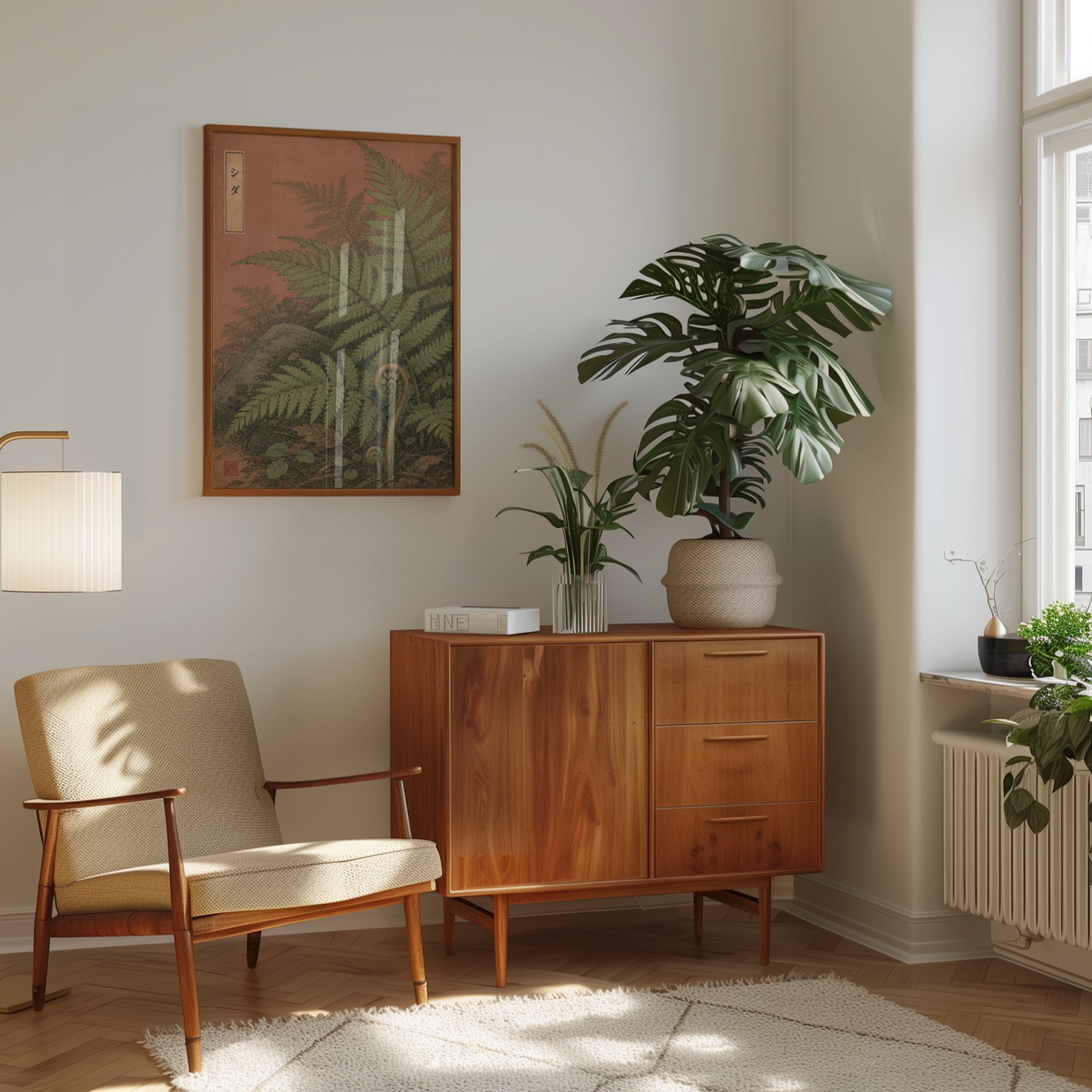 Japanese Fern Print — Vintage Botanical Illustration - interior