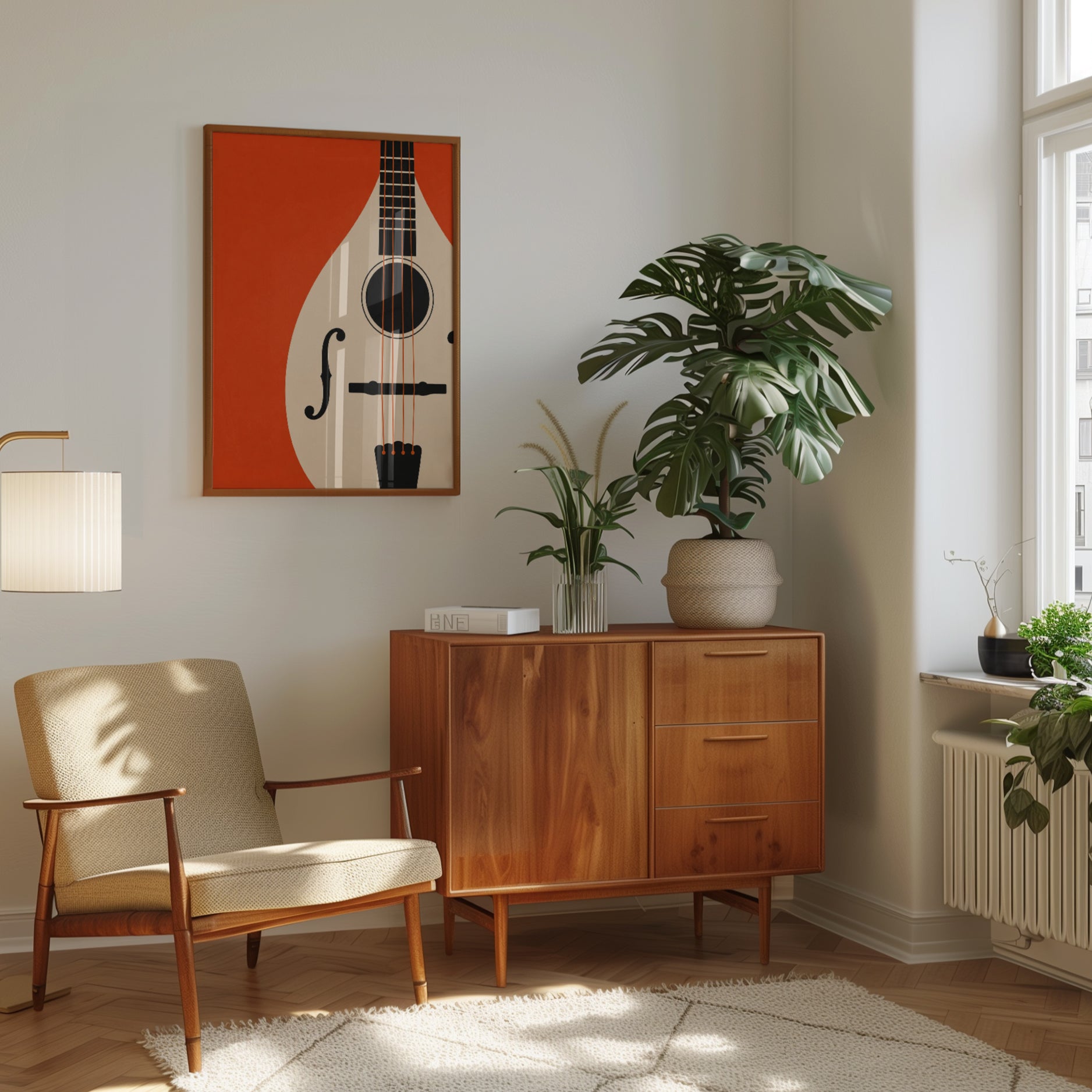 Acoustic Guitar Wall Art – Music Room Decor - interior