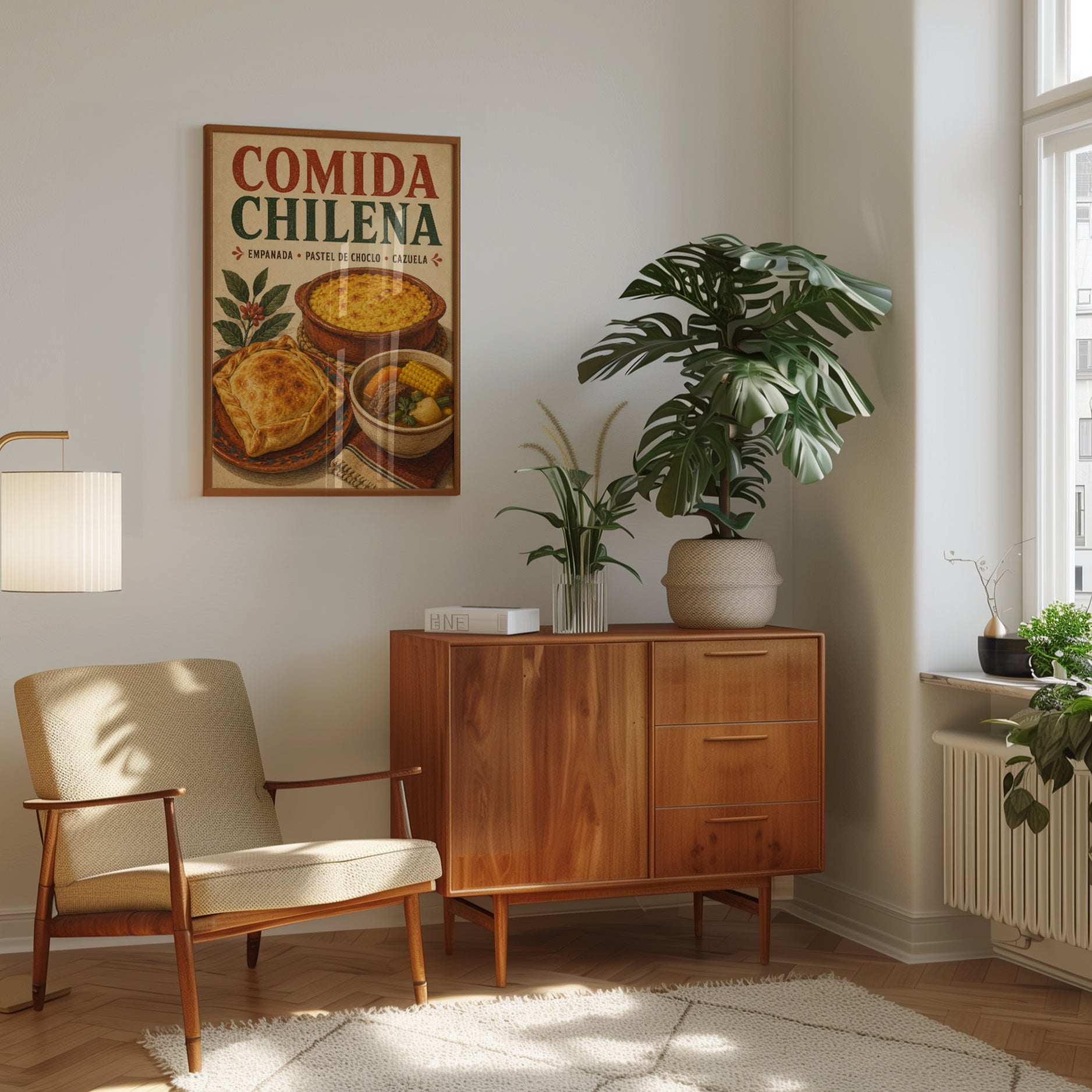 Chilean Food Wall Art – Vintage Kitchen Print - interior
