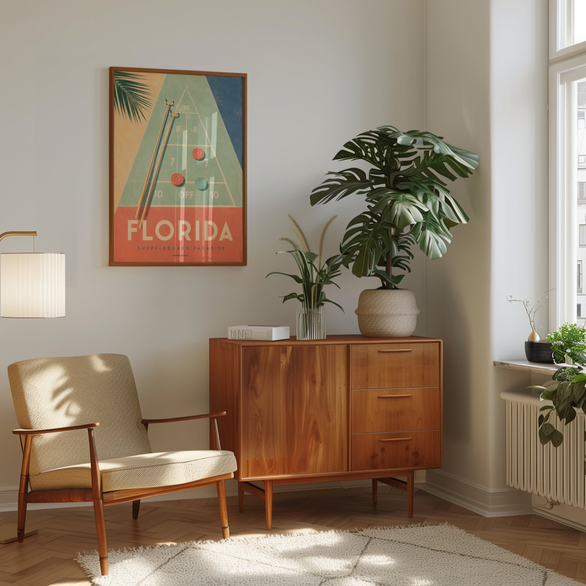 Florida Travel Poster – Shuffleboard Wall Art - interior