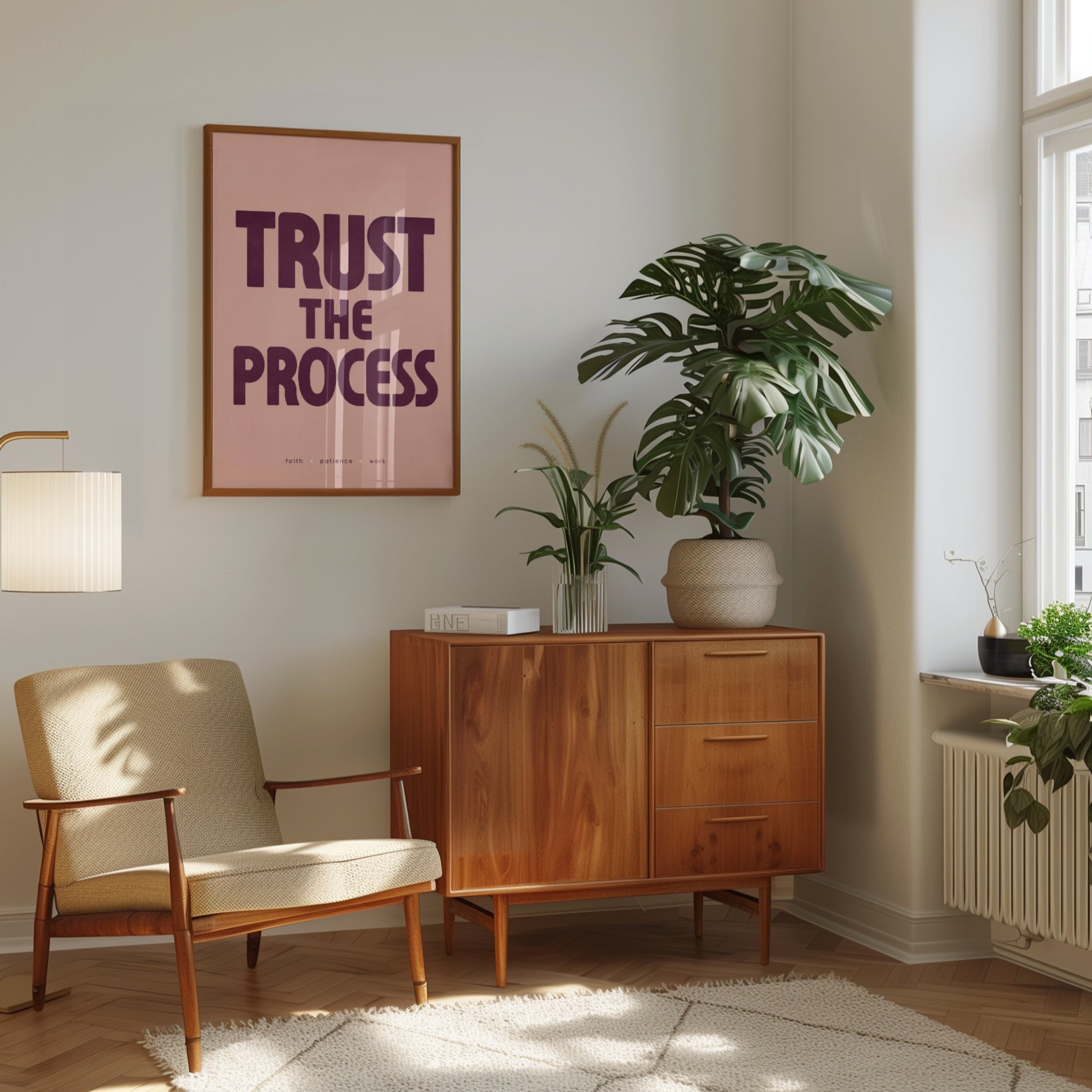 Motivational Wall Art Print: Trust The Process - interior