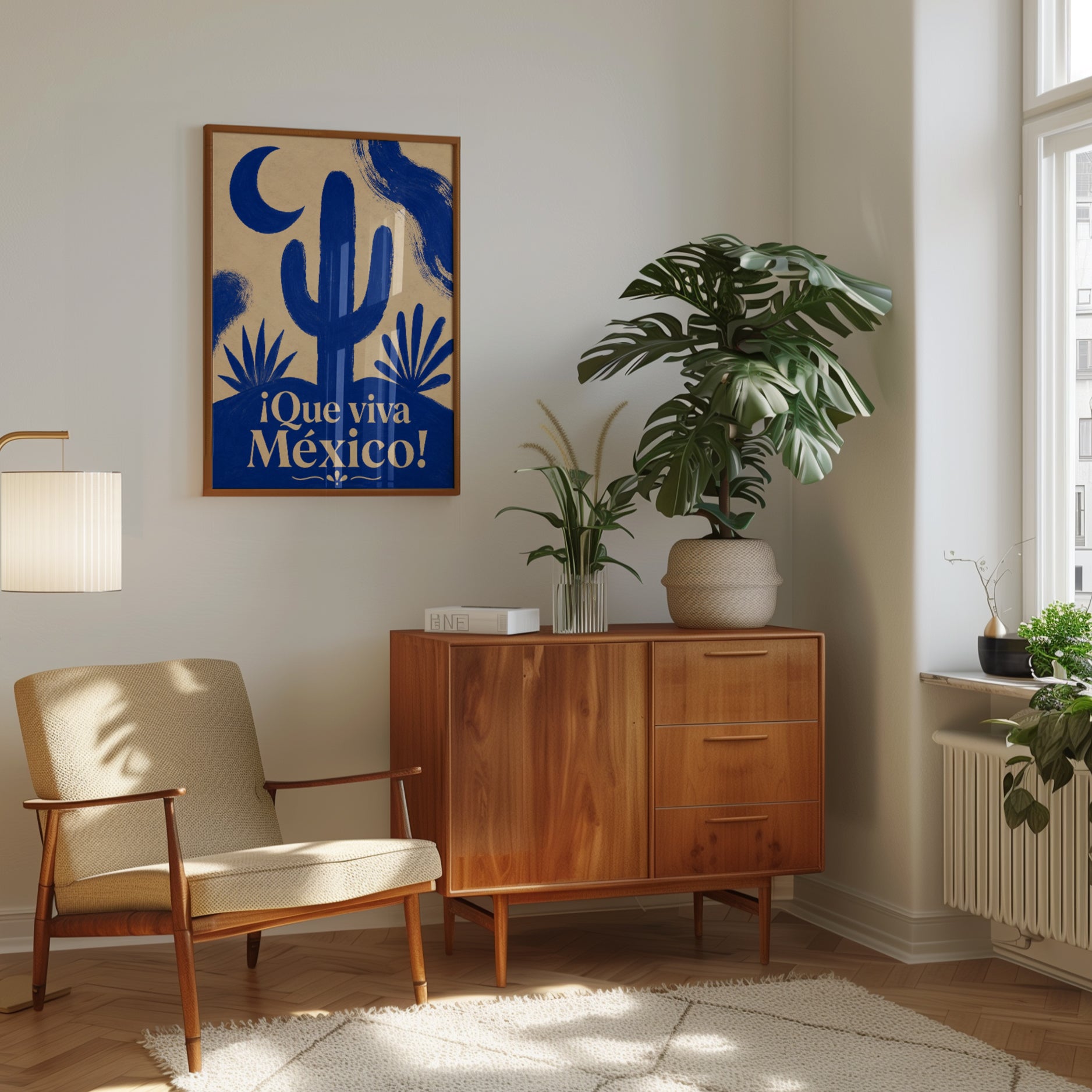 Mexico Travel Poster – Desert Cactus Wall Art - interior