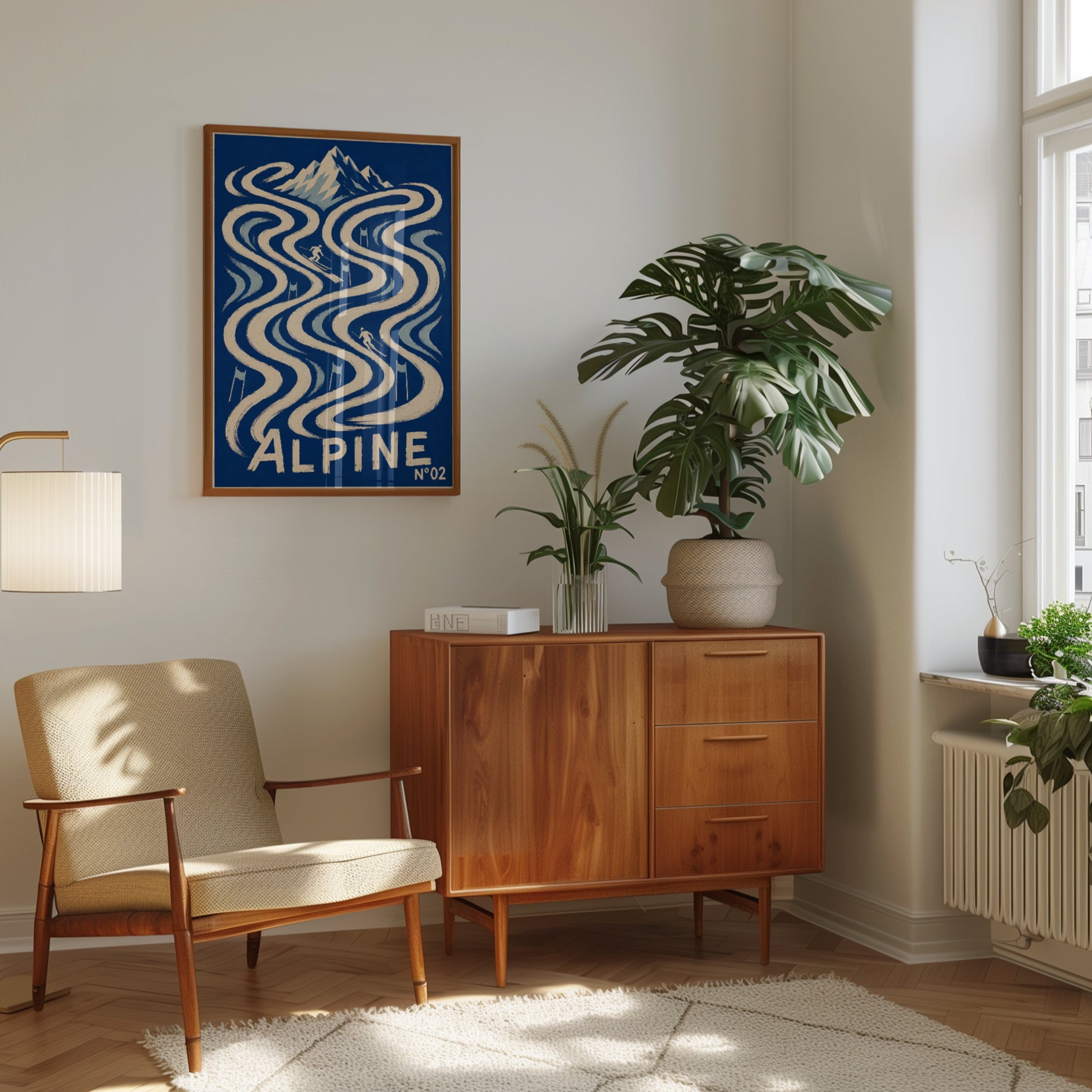 Ski Poster – Vintage Alpine Wall Art - interior