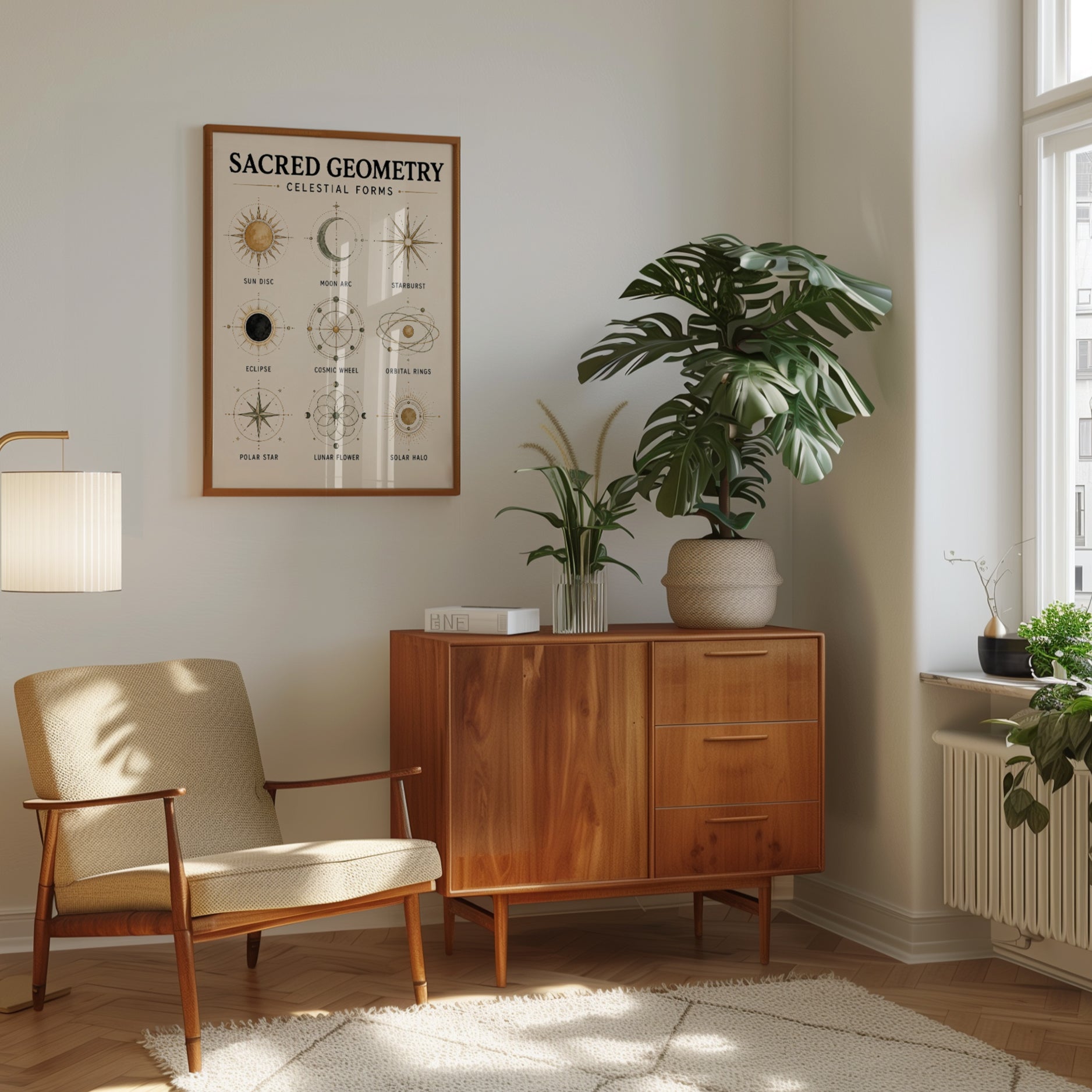 Sacred Geometry Print — Celestial Forms Chart - interior