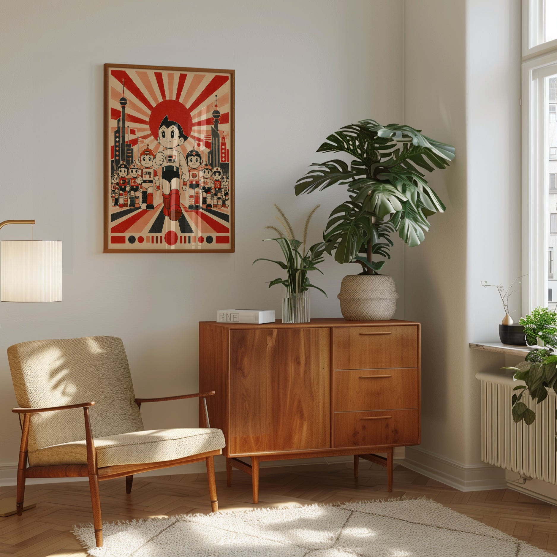 Retro Robot Poster – Vintage Sci Fi Wall Art - interior
