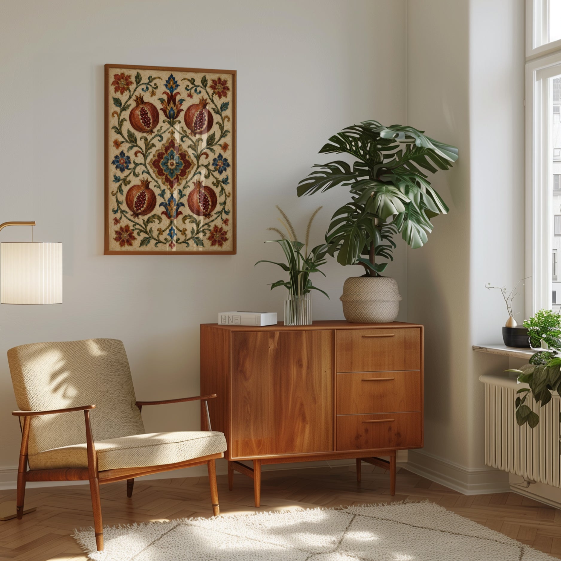 Pomegranate Wall Art – Vintage Botanical Print - interior