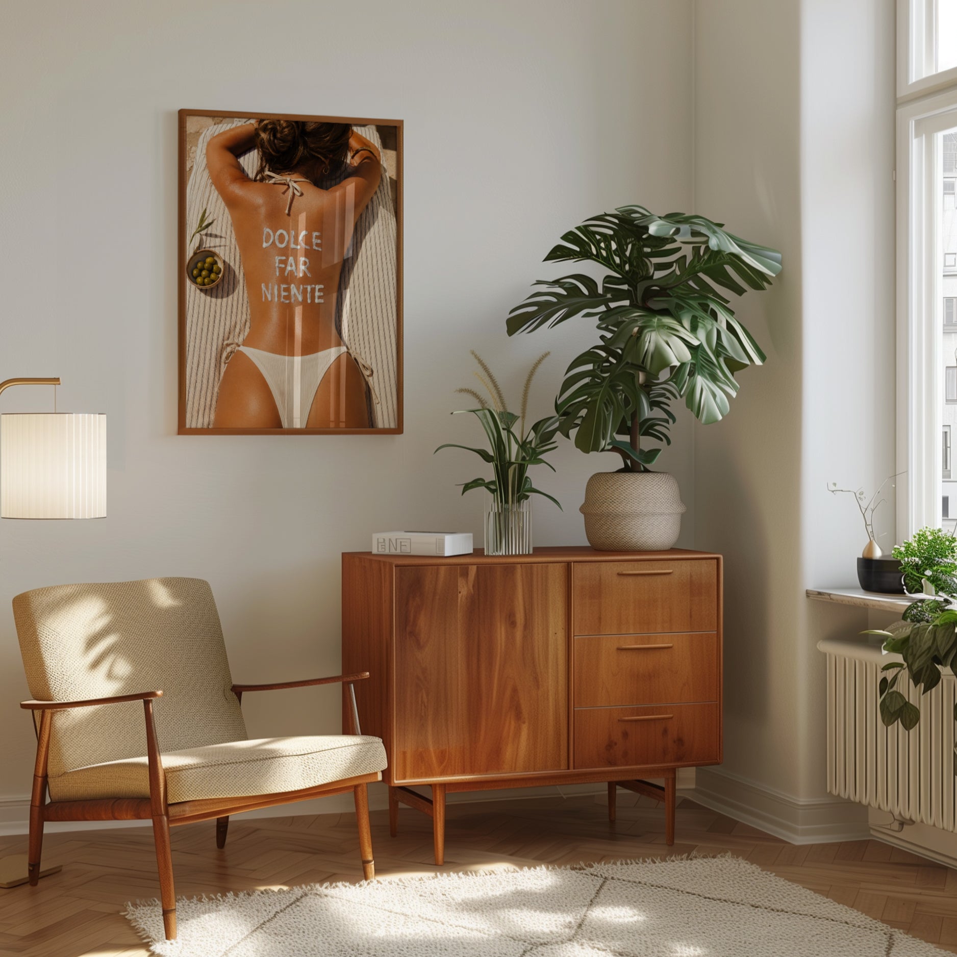 Dolce Far Niente – Beach Sunbathing Wall Art - interior