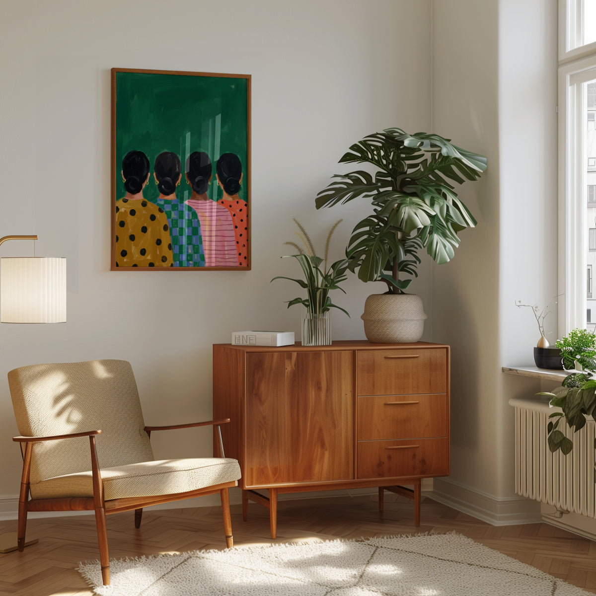 Figurative Women Print — Colorful Patterned Tops - interior