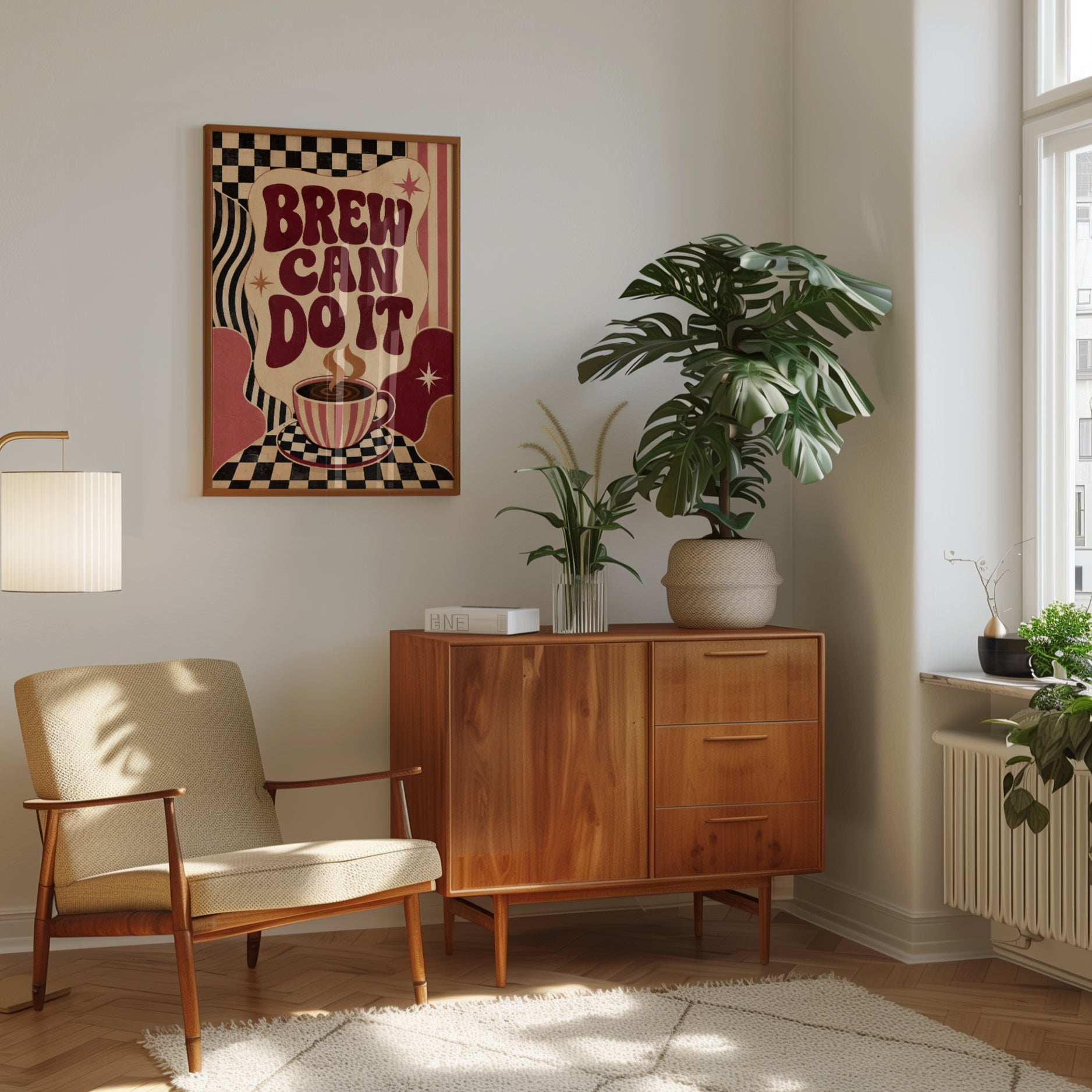 Coffee Wall Art Print: Retro Typography - interior