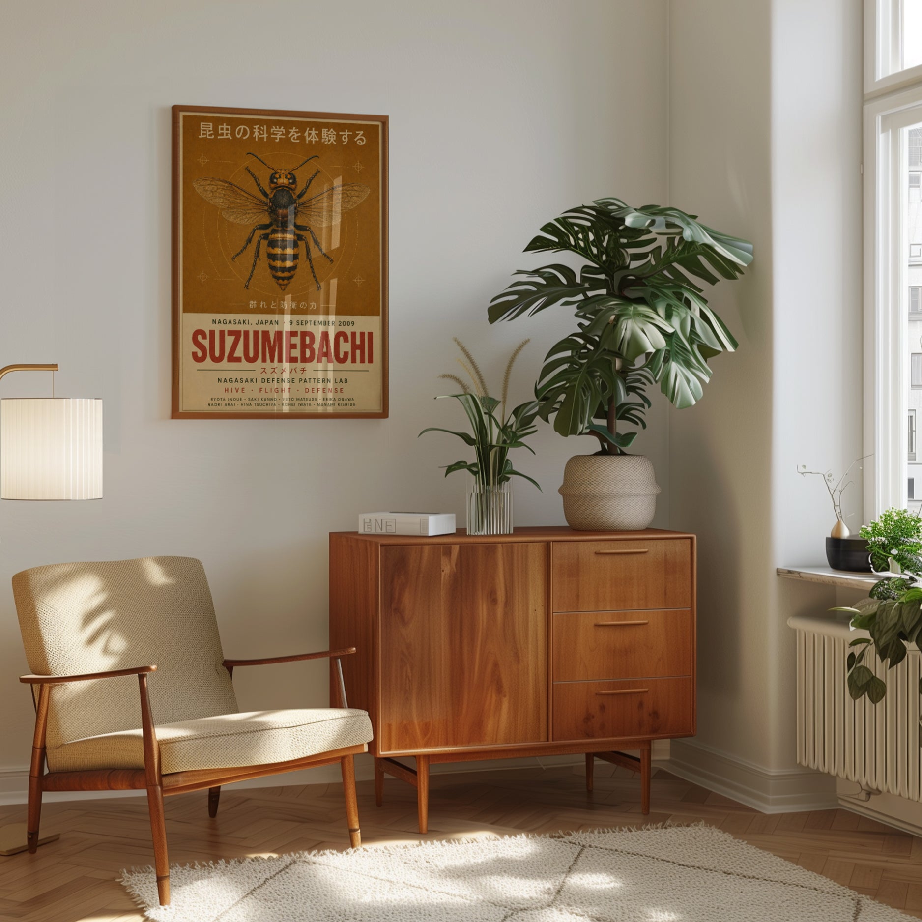 Vintage Hornet Insect Print - interior