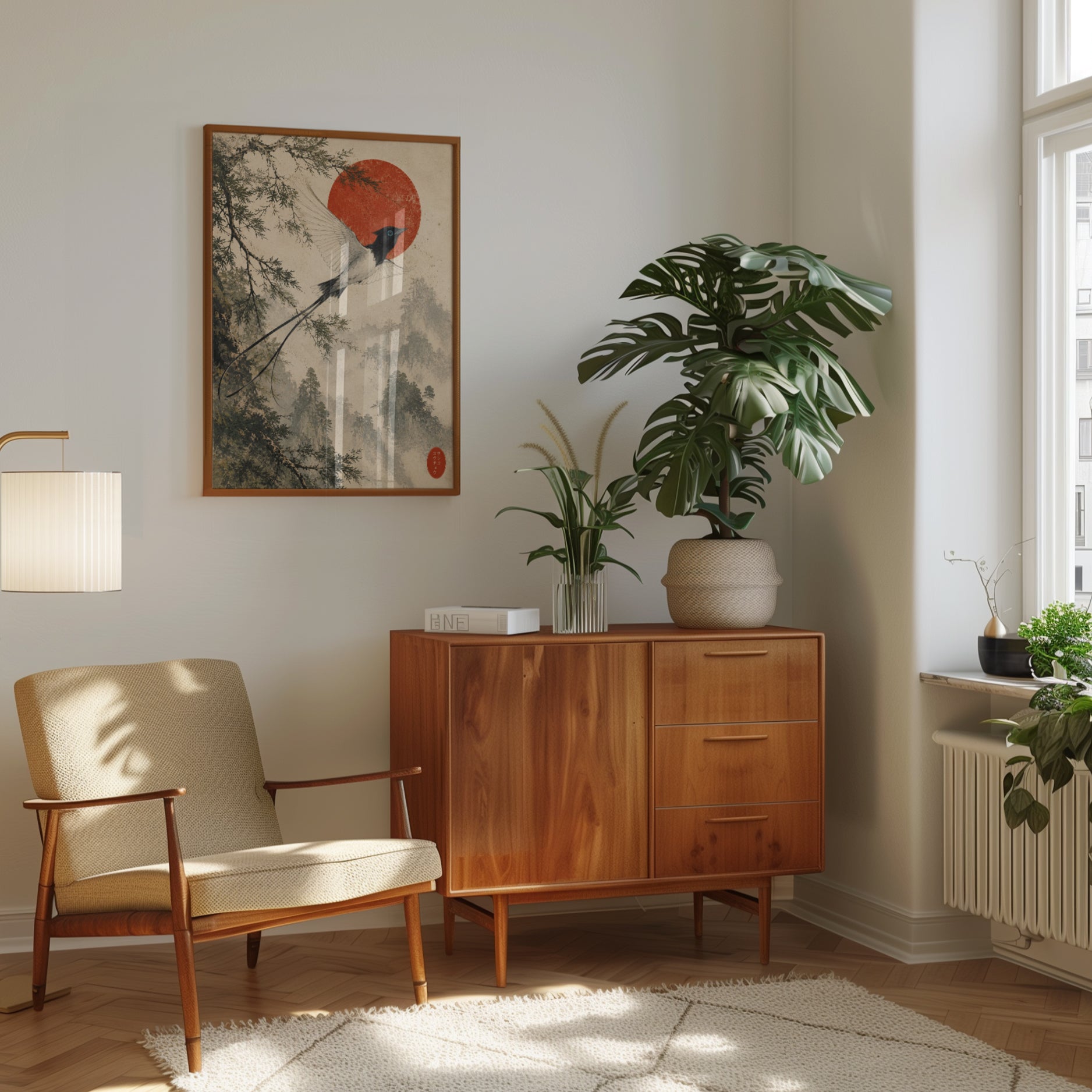 Japanese Bird Art Print - interior