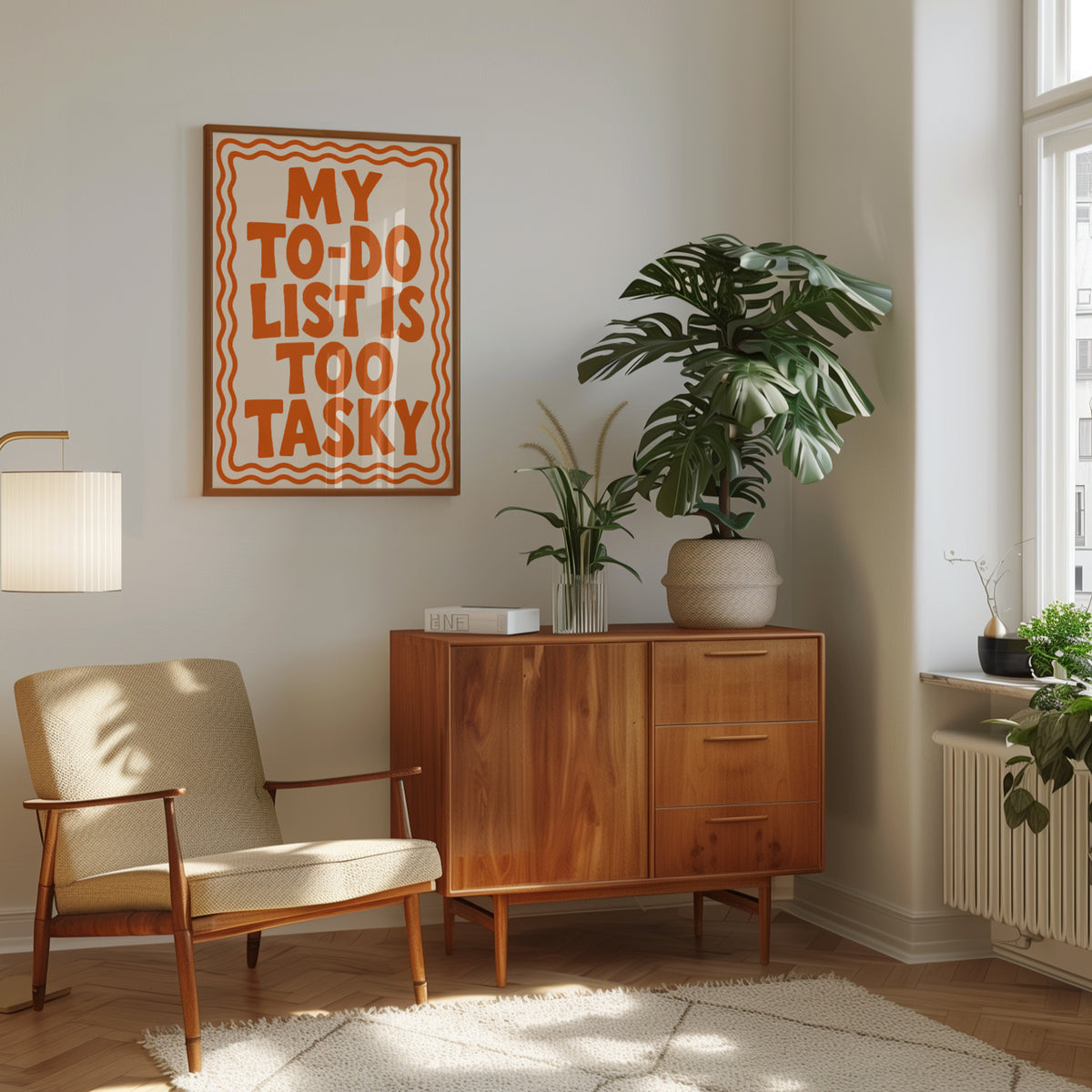 Typography Wall Art: Funny Motivational Quote - interior