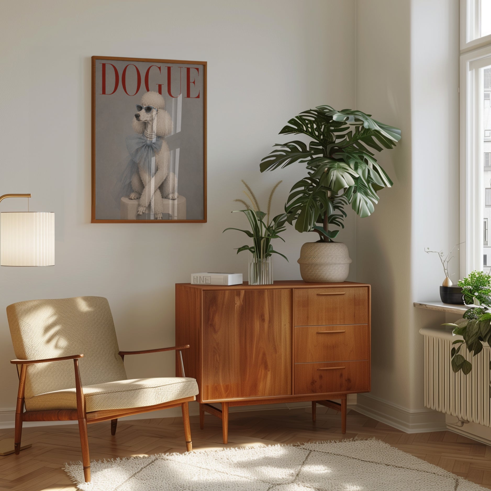 Fashion Dog Wall Art – Poodle Print - interior