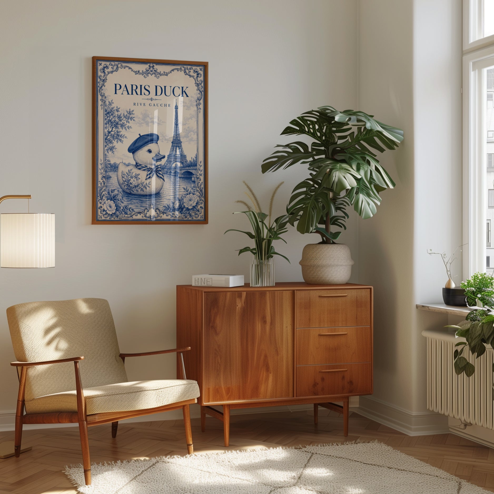 Paris Vintage Poster – French Duck Wall Art - interior