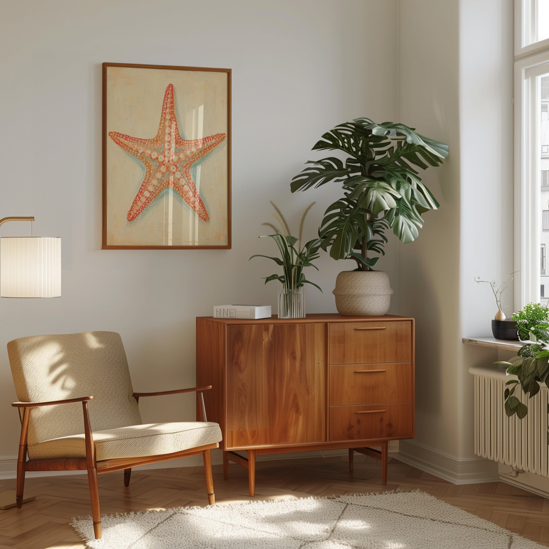 Starfish Wall Art – Coastal Beach Decor - interior