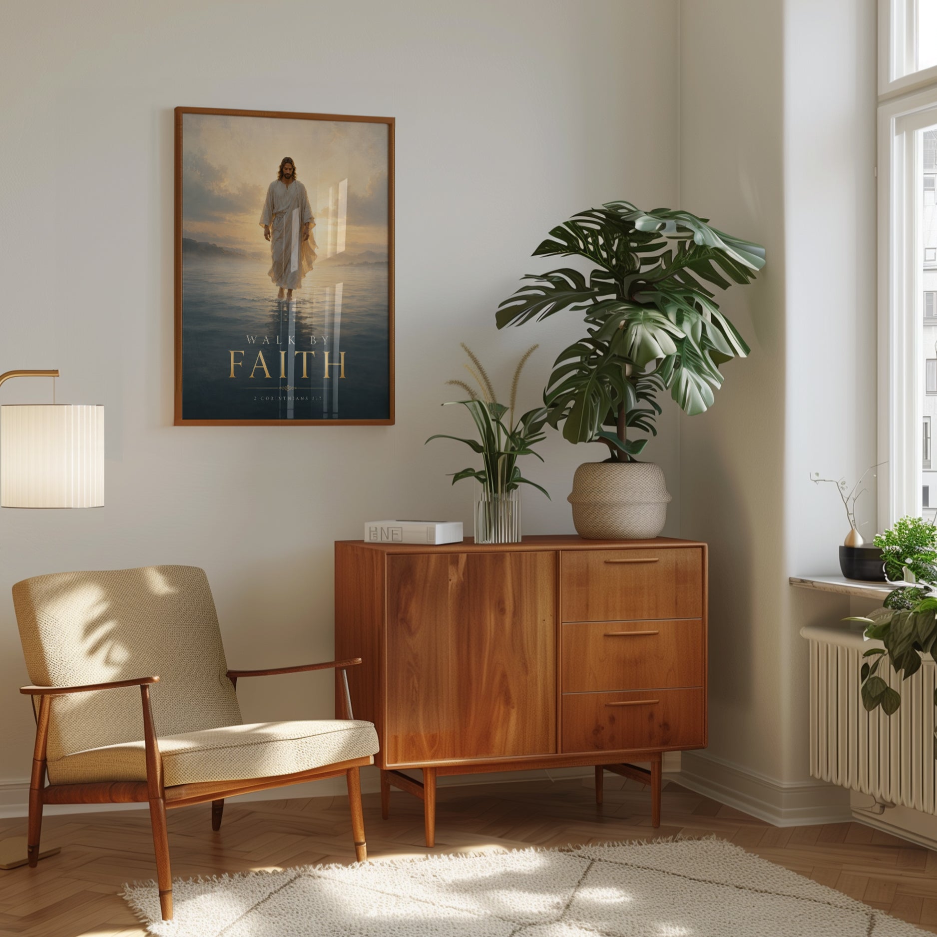 Christian Wall Art – Walk by Faith Print - interior
