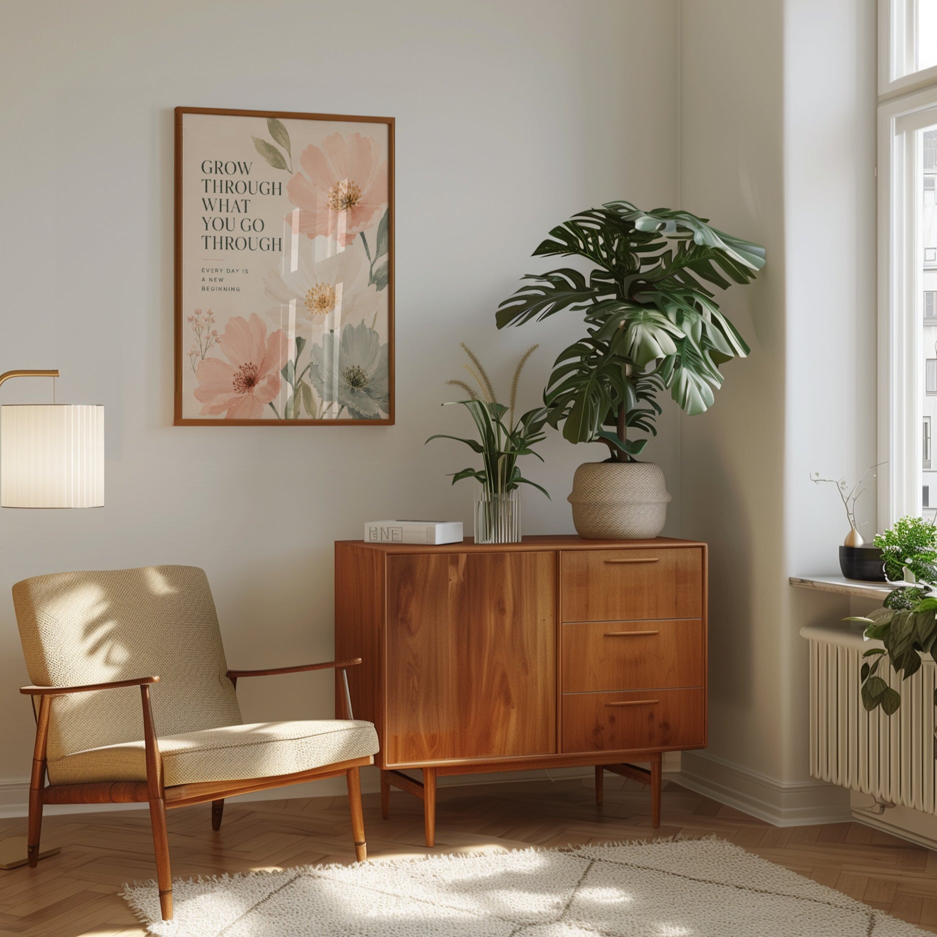 Motivational Floral Wall Art - interior