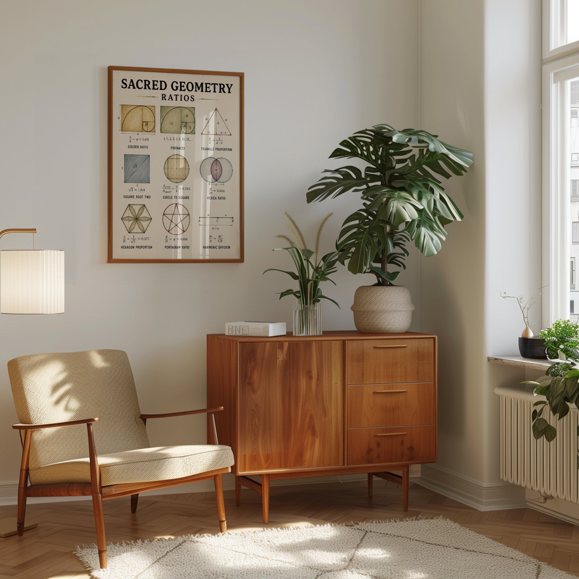 Sacred Geometry Ratios Art Print: Educational Mathematical Design - interior