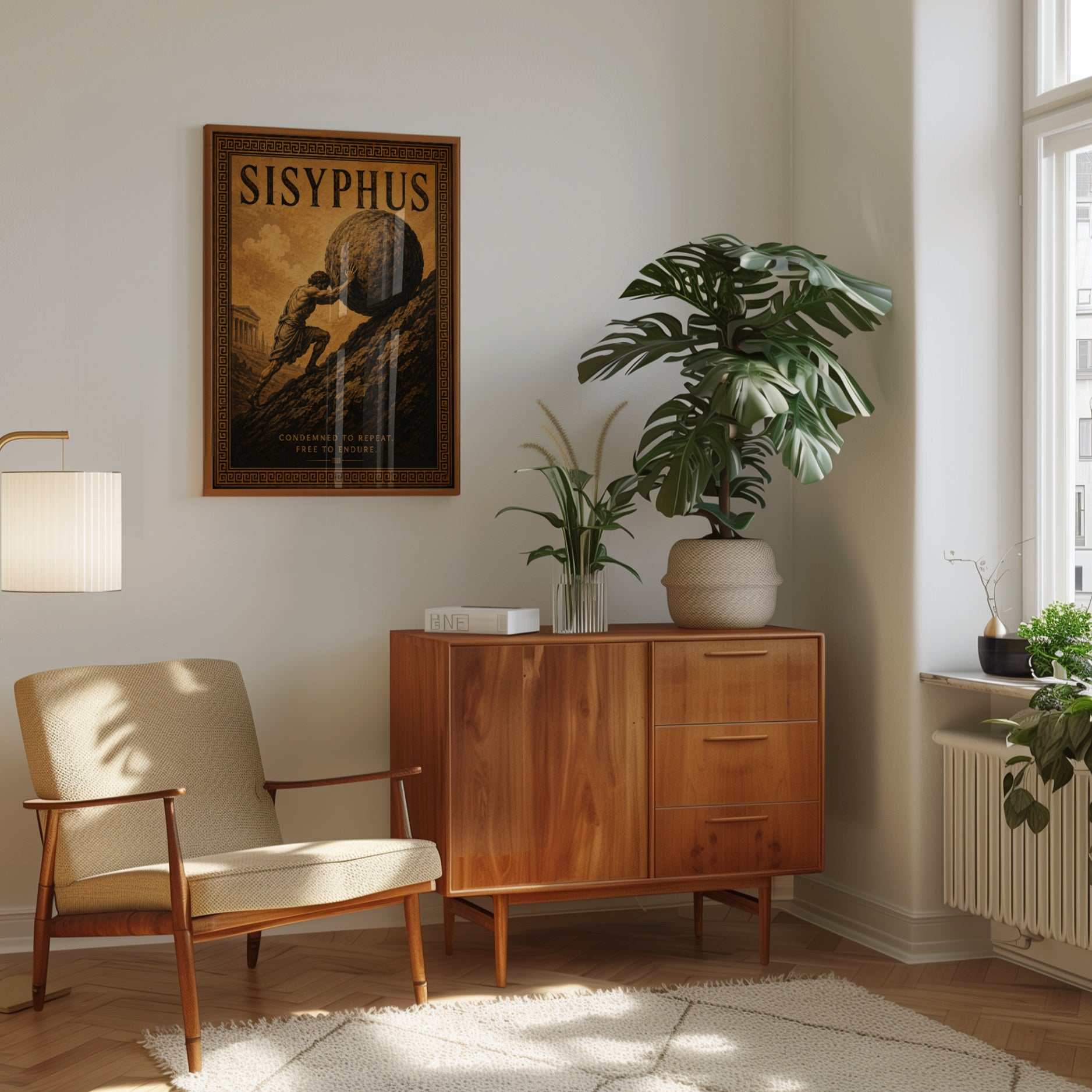 Greek Mythology Poster – Sisyphus Wall Art - interior