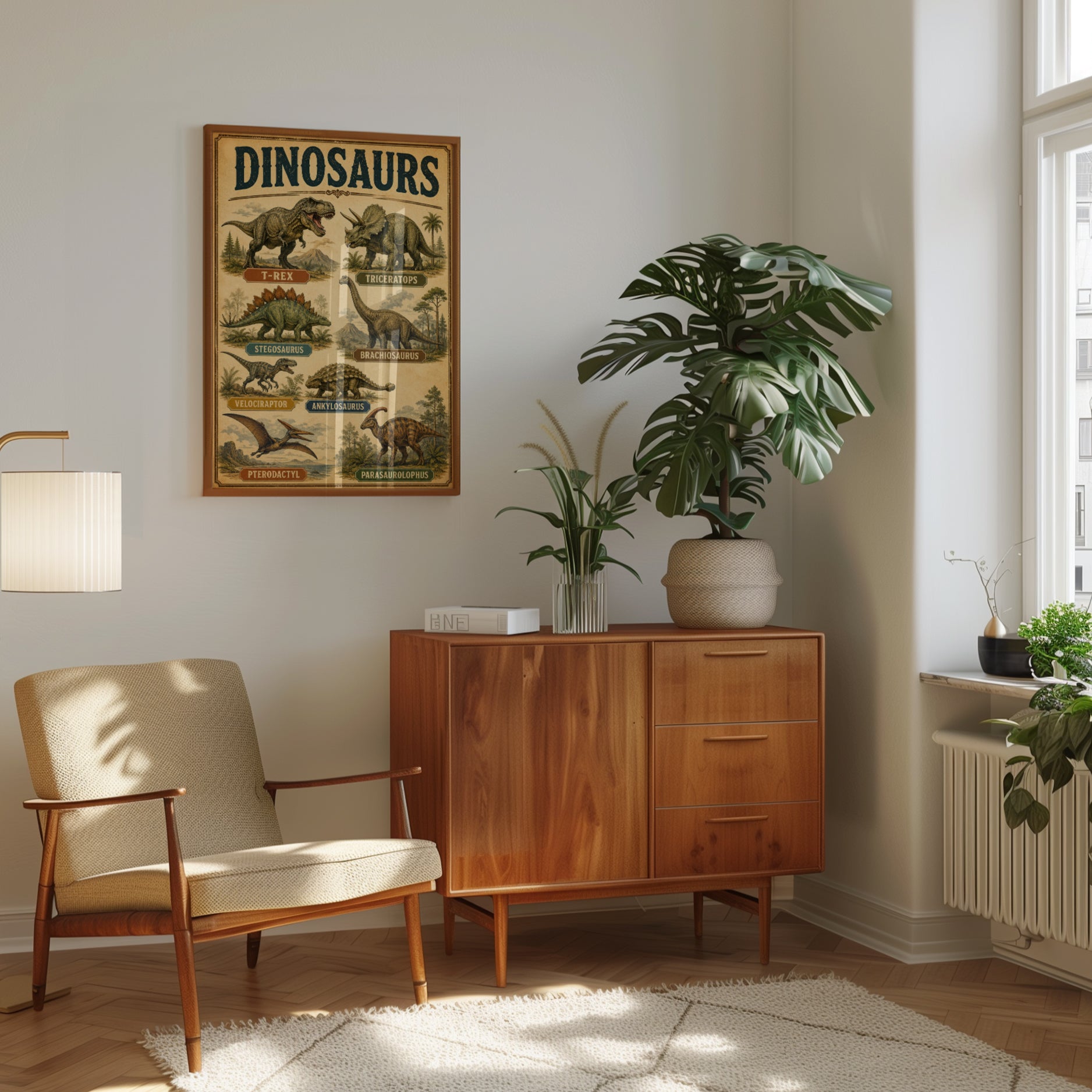 Dinosaur Wall Art – Educational Poster - interior