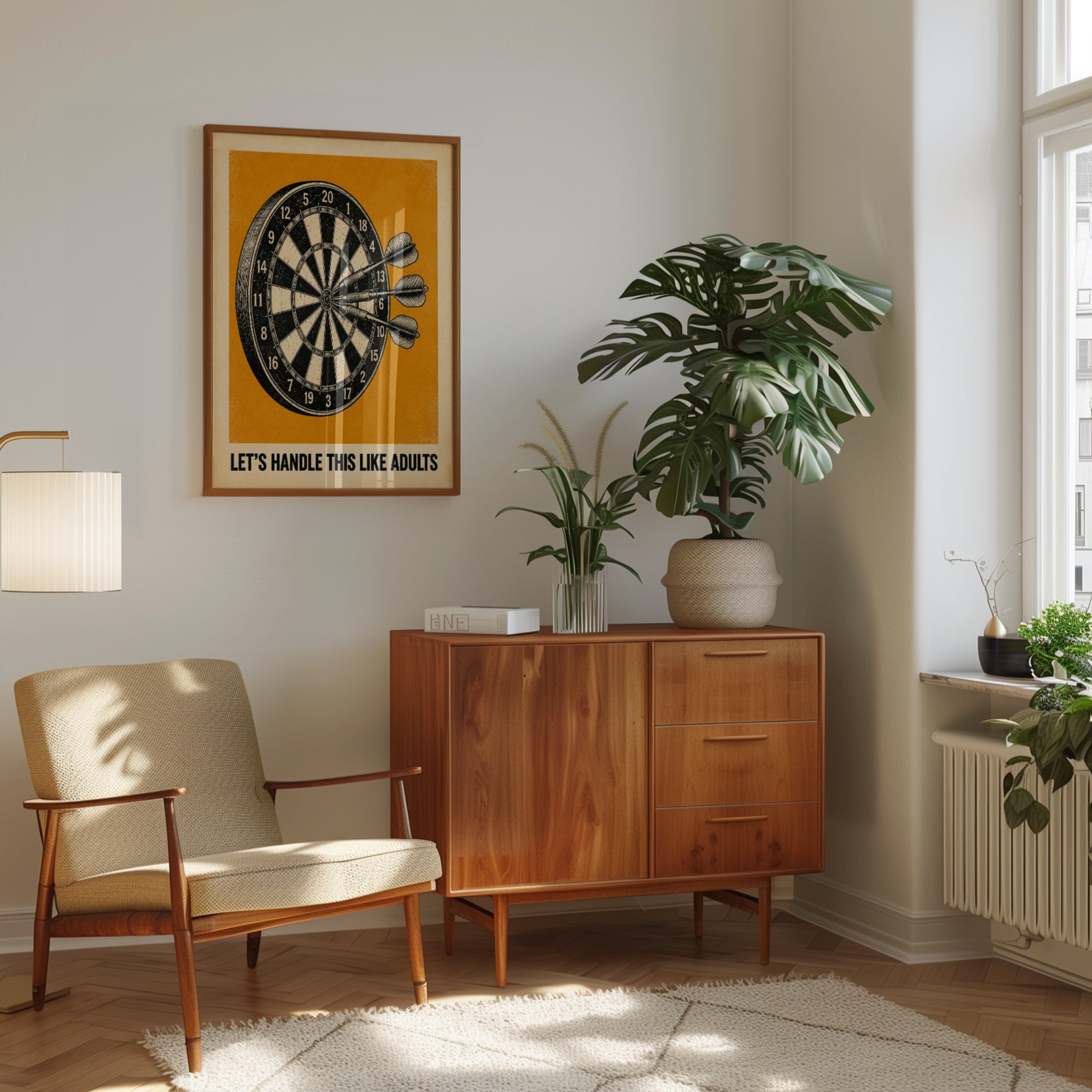 Darts Wall Art – Funny Game Room Decor - interior