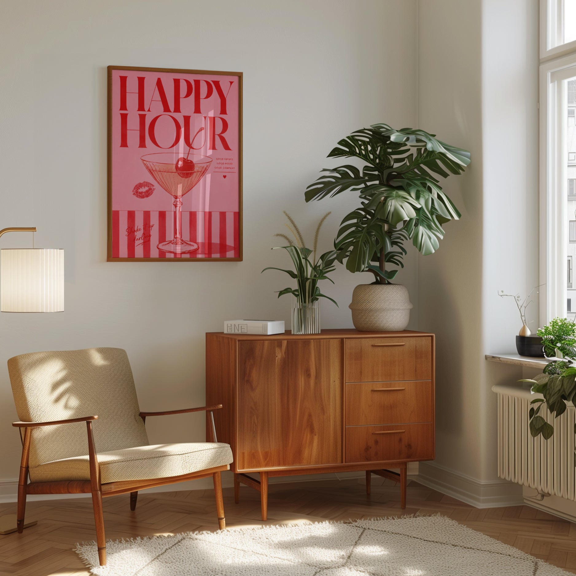 Happy Hour Wall Art – Cocktail Kitchen Print - interior
