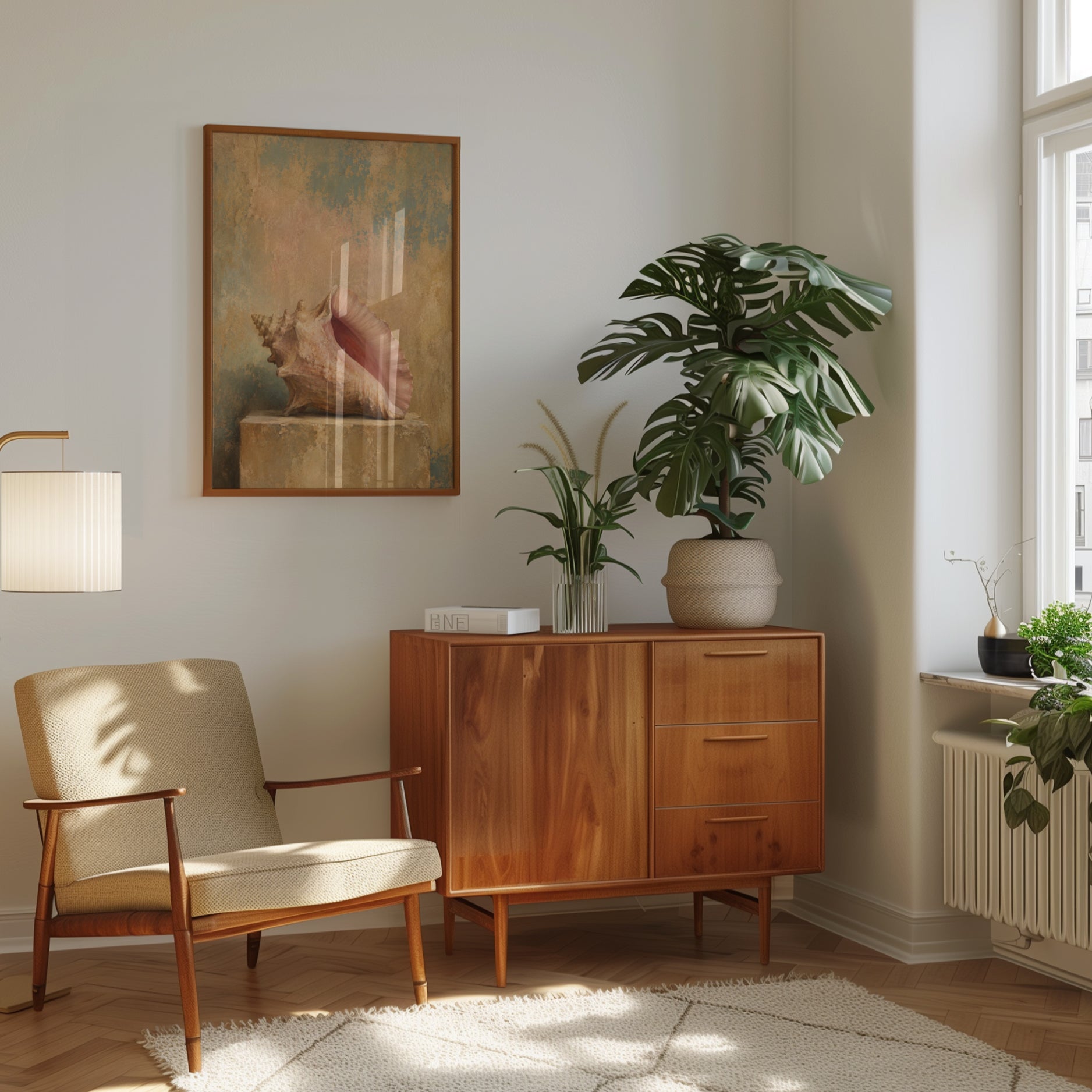 Vintage Seashell Art – Coastal Print - interior