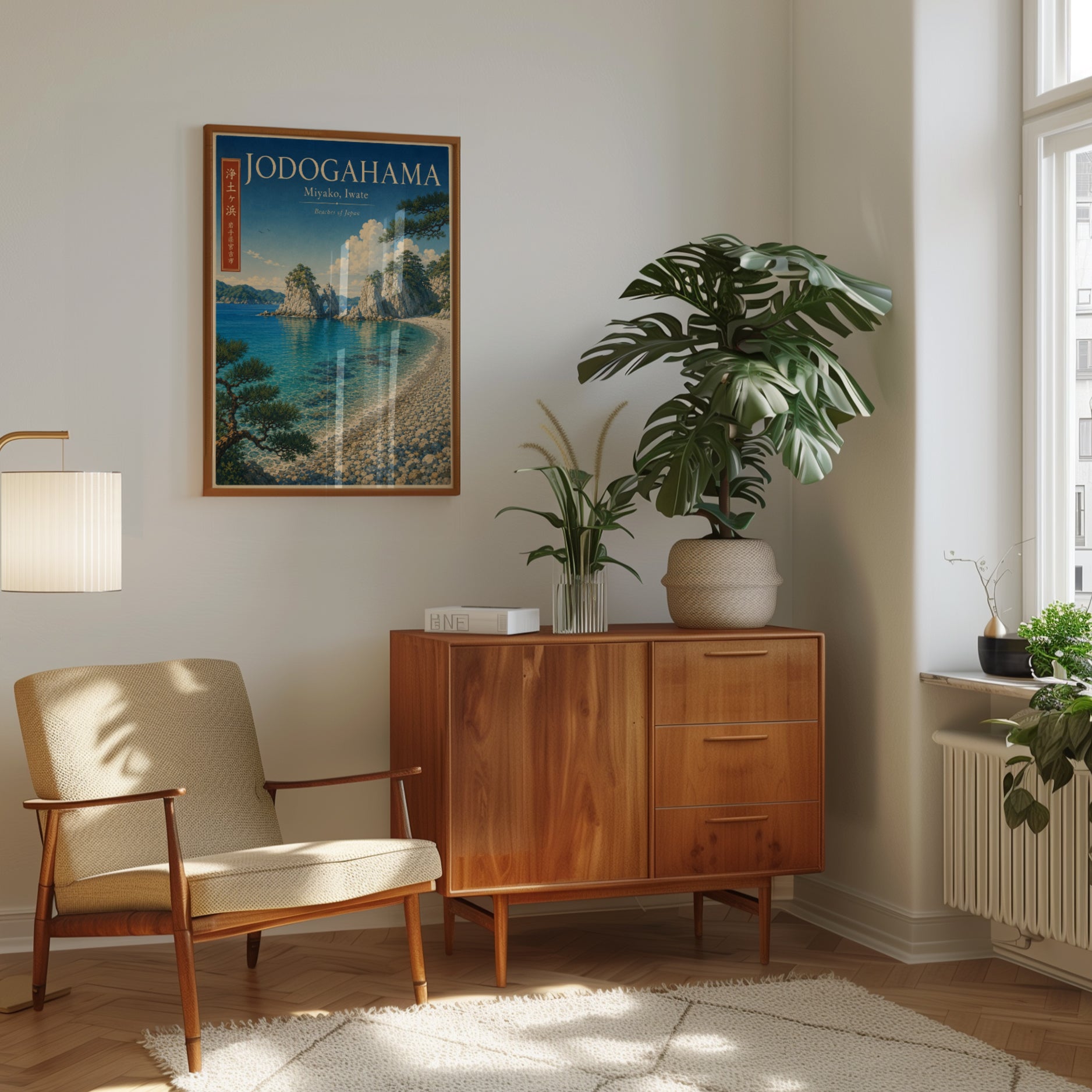 Jodogahama Beach Travel Poster - interior
