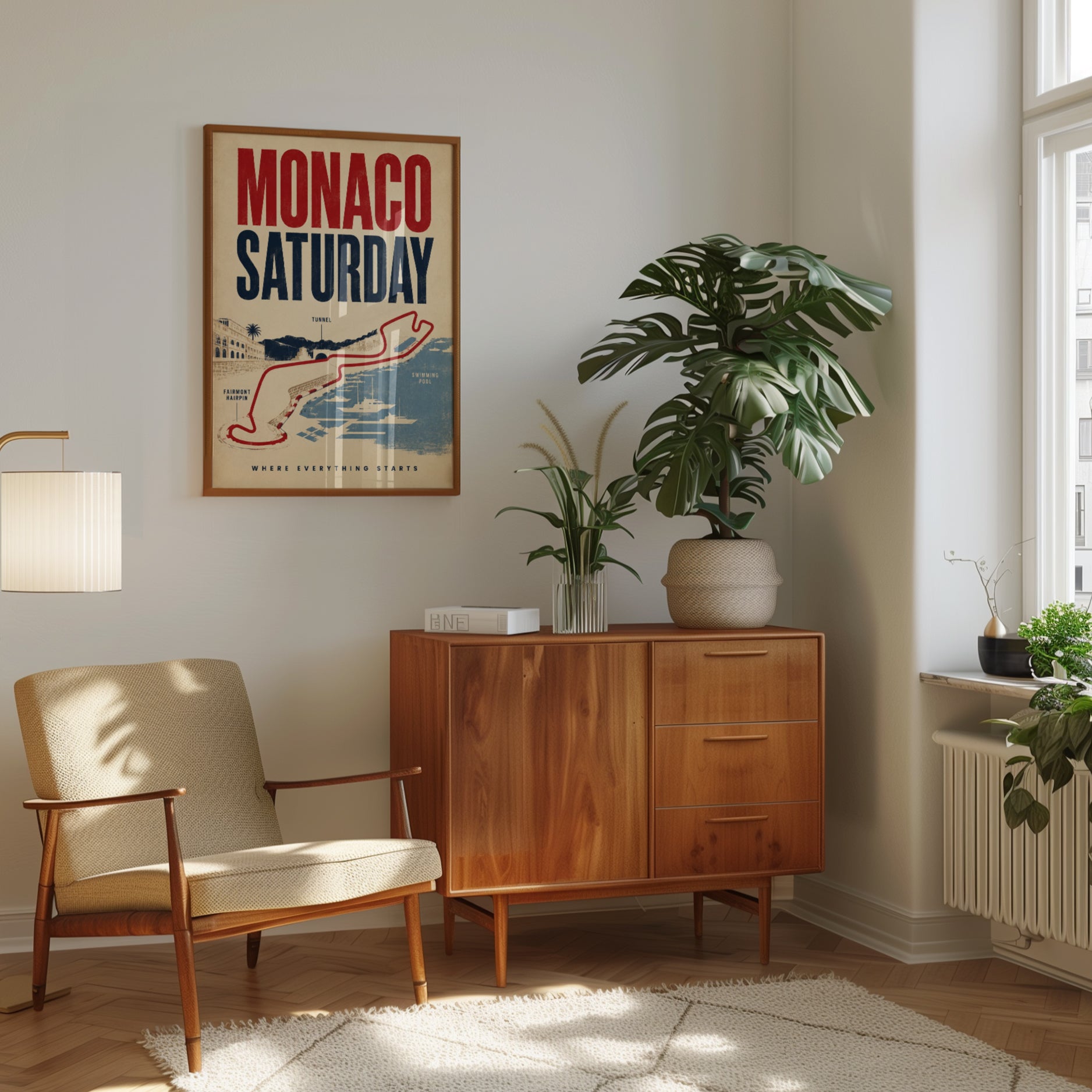 Monaco Grand Prix Poster – Vintage Racing Print - interior
