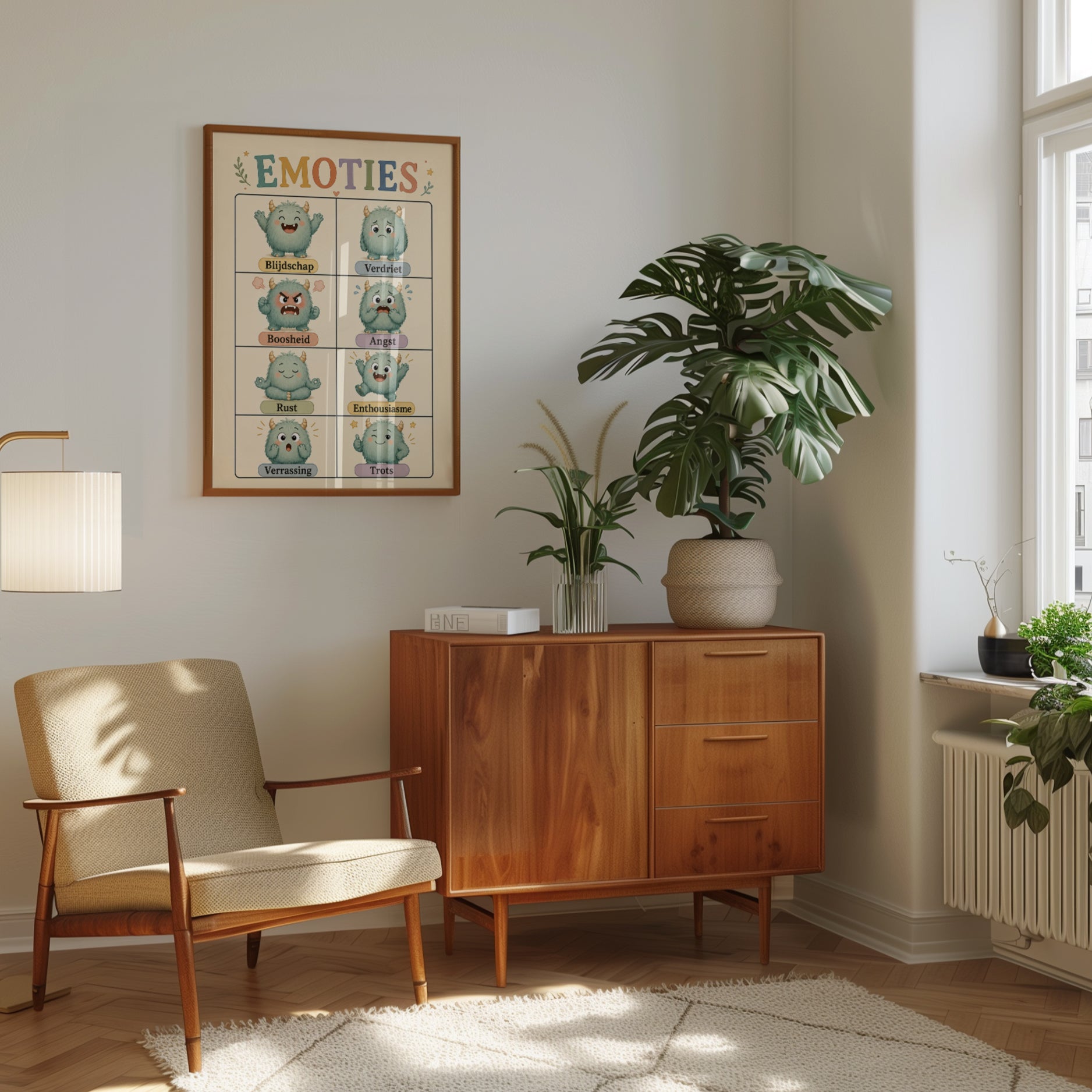 Kids Emotions Poster: Dutch Monster Illustrations - interior