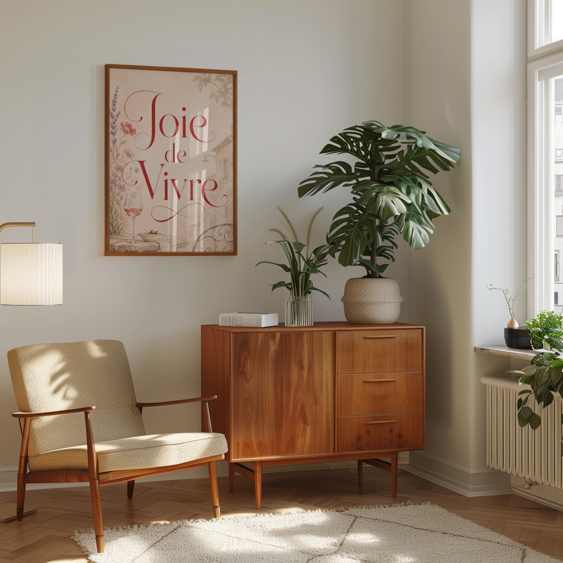Joie de Vivre Print – French Kitchen Wall Art - interior