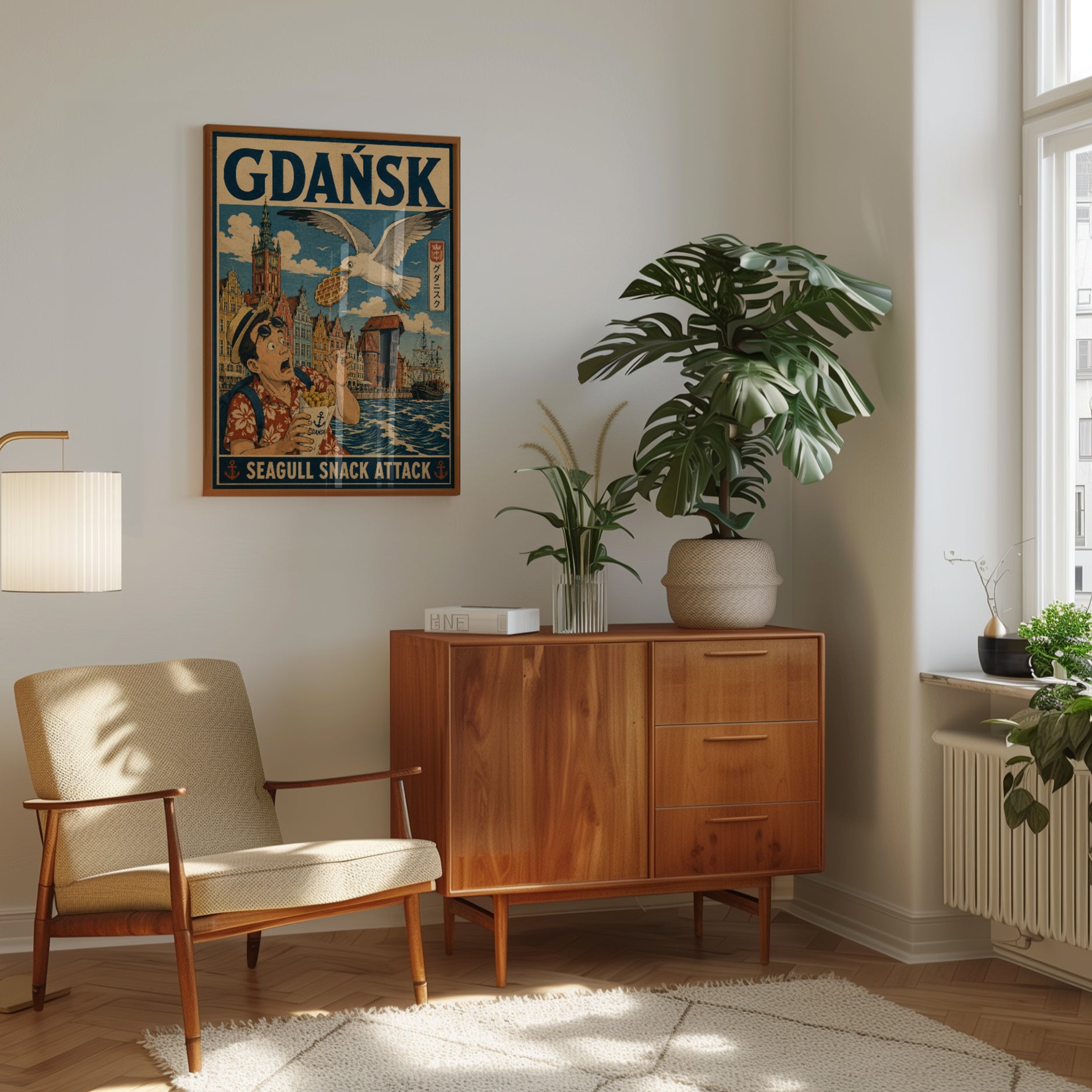 Gdansk Travel Poster – Vintage Poland Print - interior