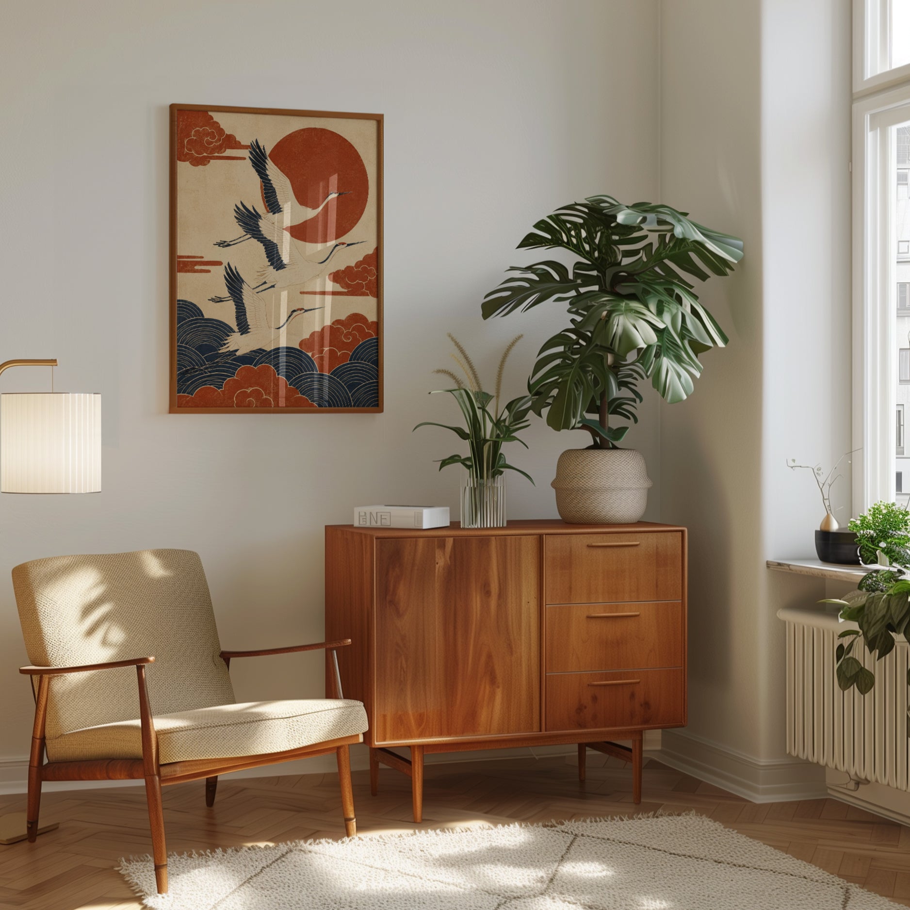 Japanese Crane Print - interior