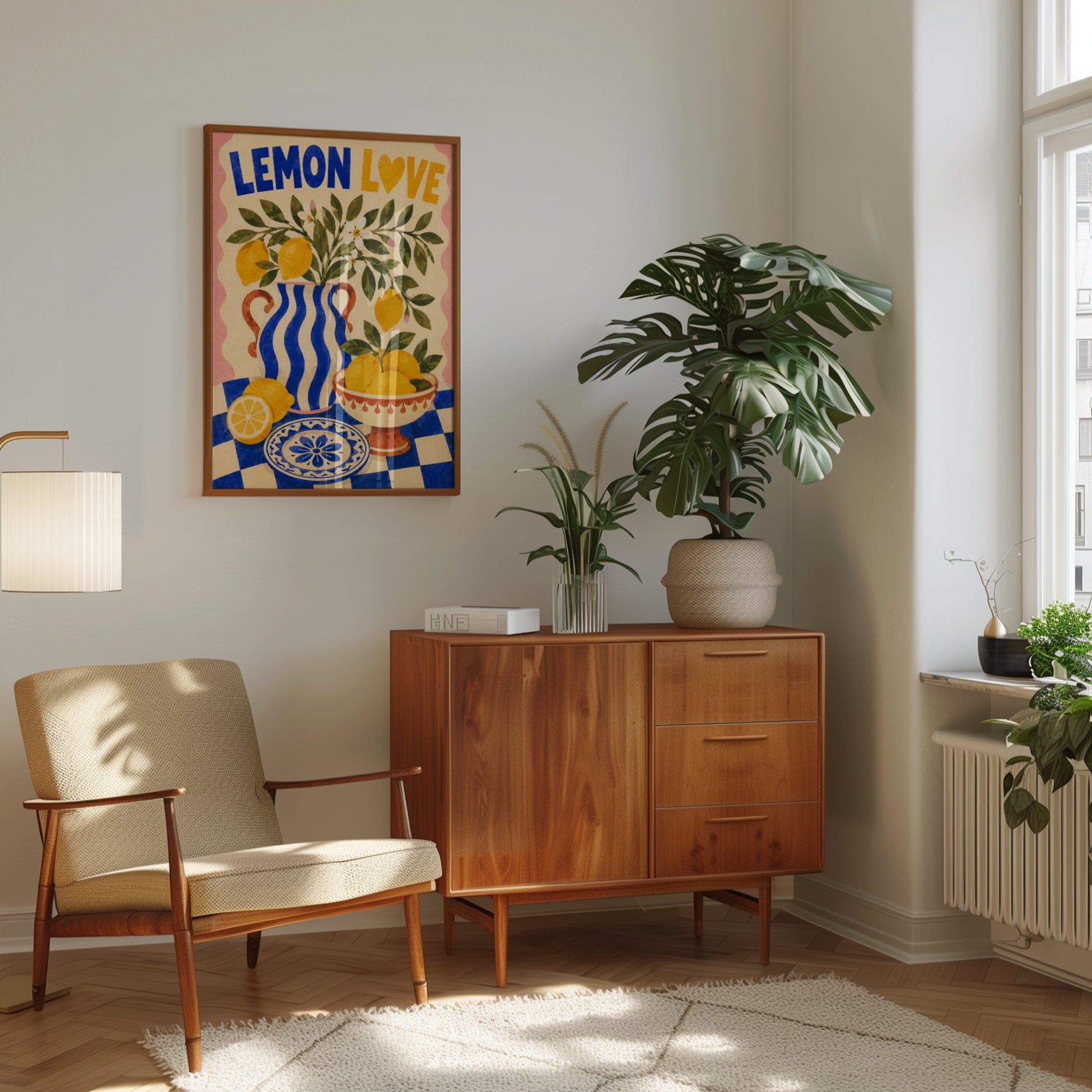 Lemon Kitchen Wall Art – Citrus Fruit Print - interior