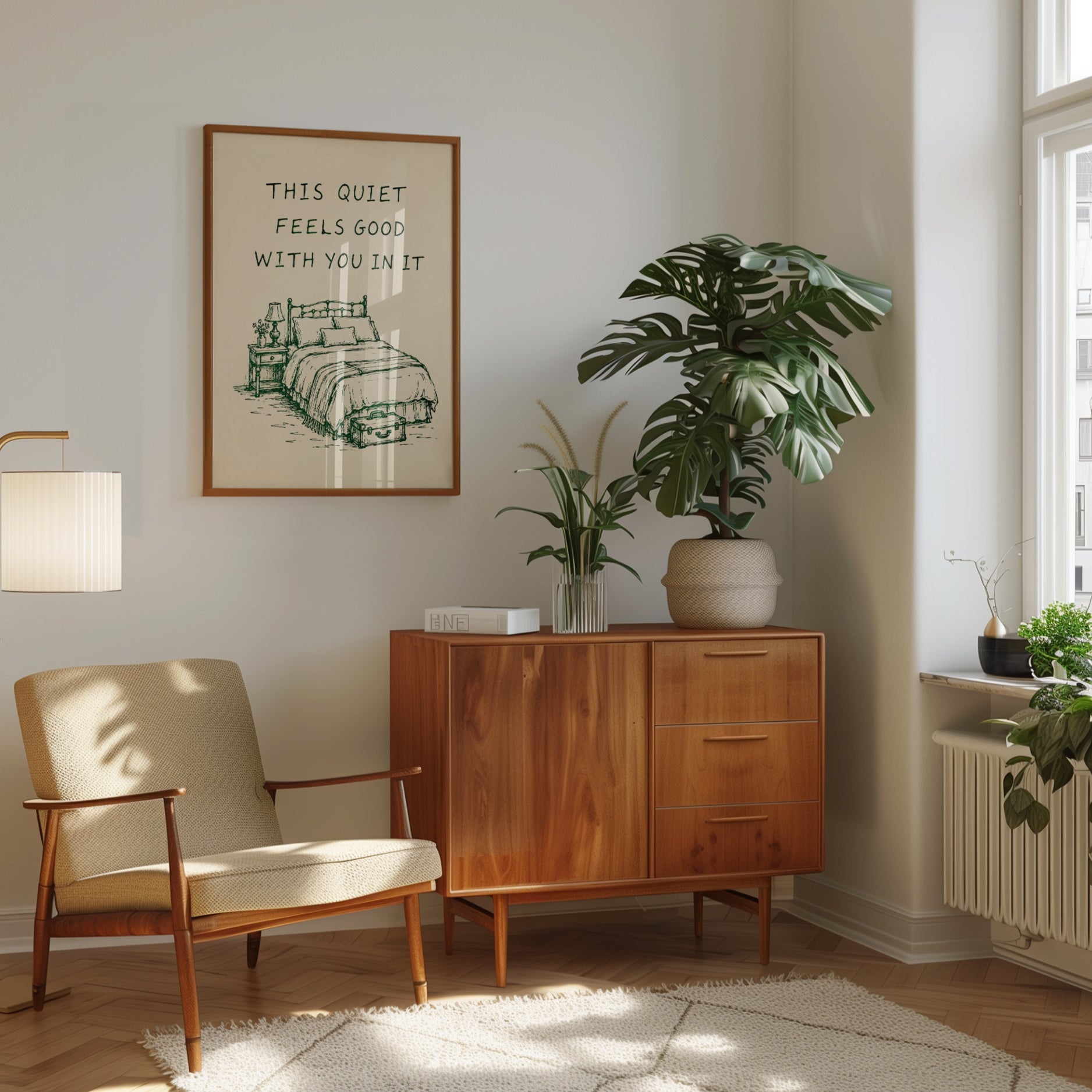 Cozy Romantic Quote Print - interior