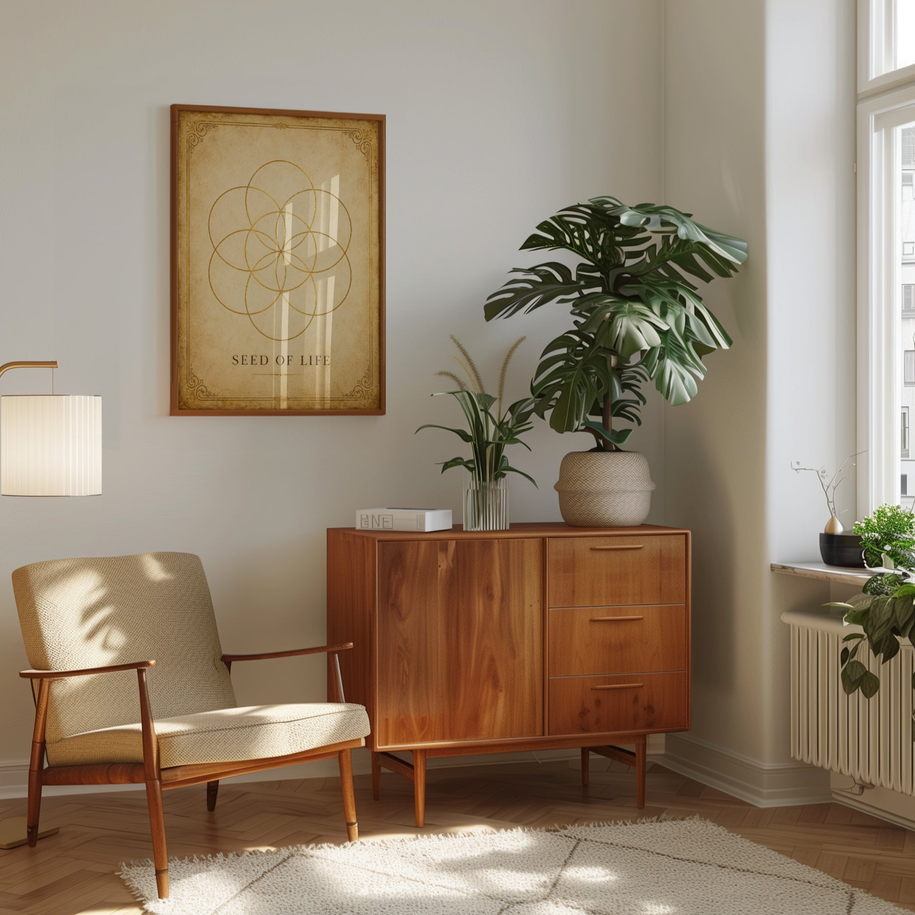 Sacred Geometry Print: Seed of Life Design - interior