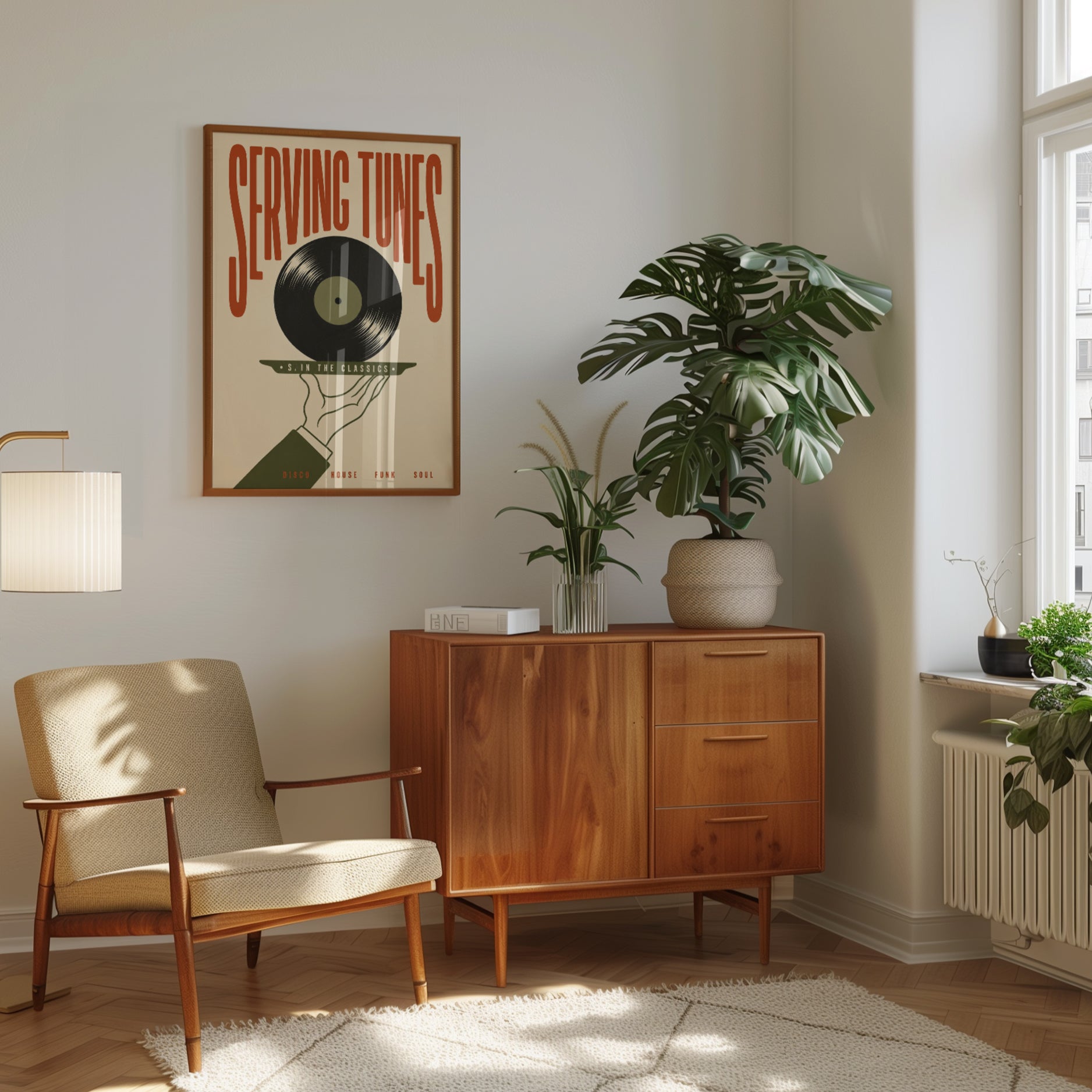 Vintage Vinyl Record Poster - interior